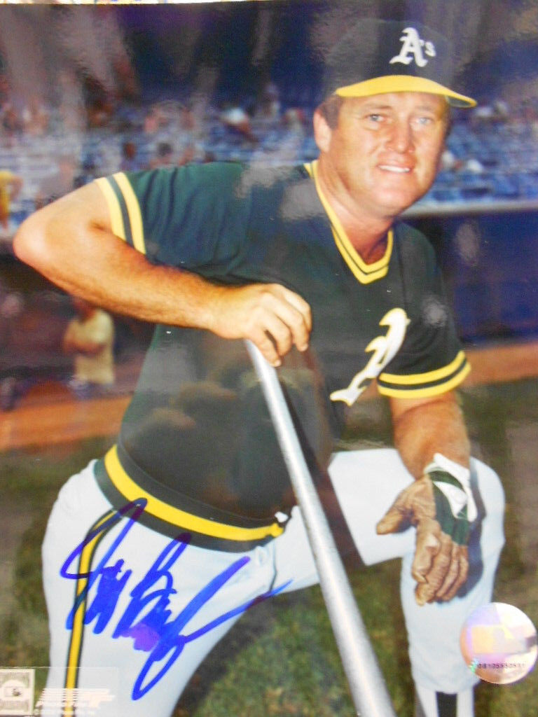 Jeff Boroughs Oakland A's autographed 8x10 color photo