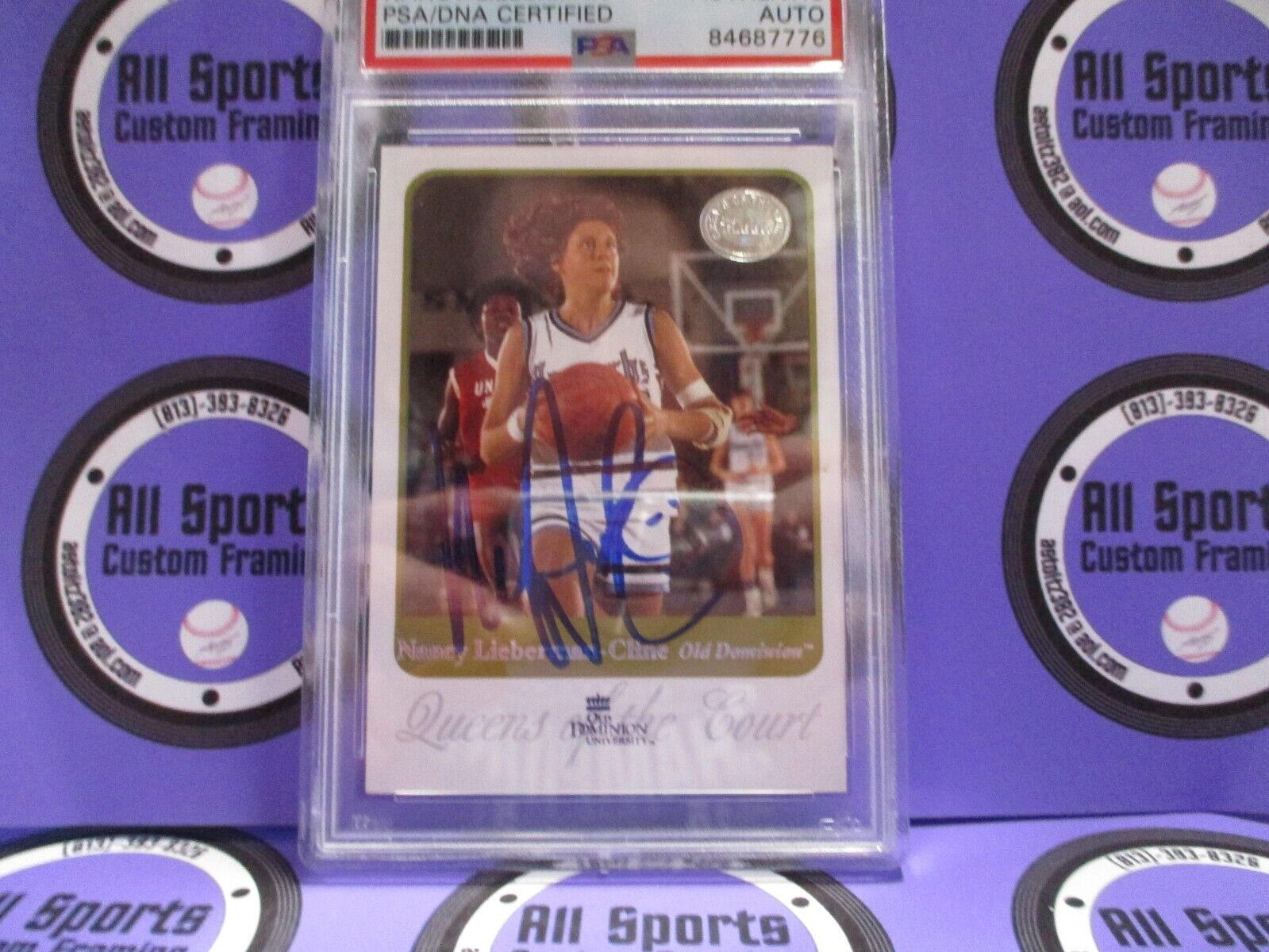 Nancy Lieberman Autographed 2001 Fleer QOTC Basketball Card #80 PSA Slab