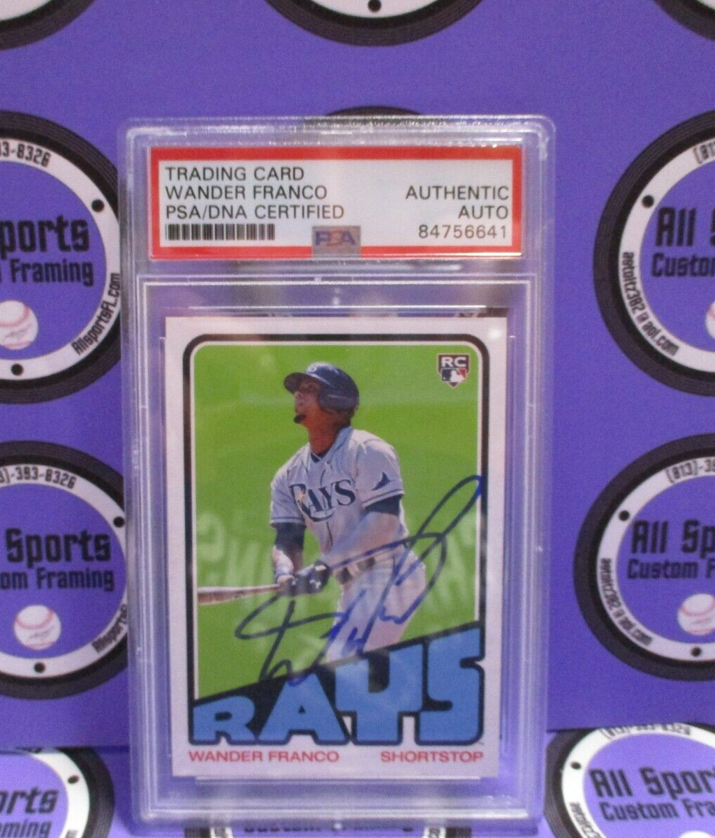 Wander Franco TB Rays Autographed 2022 Topps TBT Baseball Card #26 PSA Slab