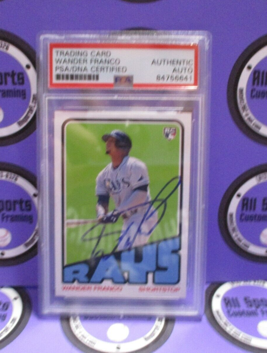 Wander Franco TB Rays Autographed 2022 Topps TBT Baseball Card #26 PSA Slab