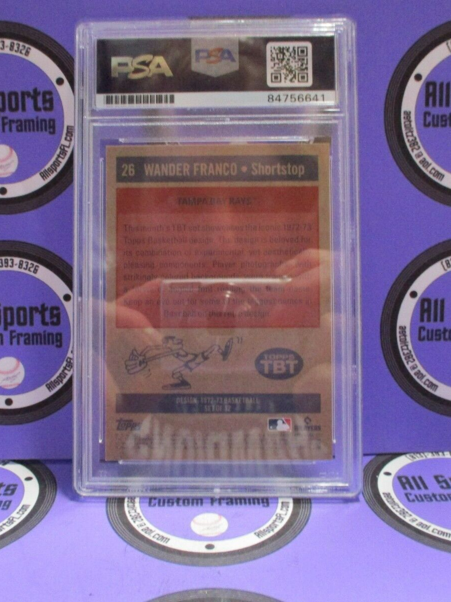 Wander Franco TB Rays Autographed 2022 Topps TBT Baseball Card #26 PSA Slab