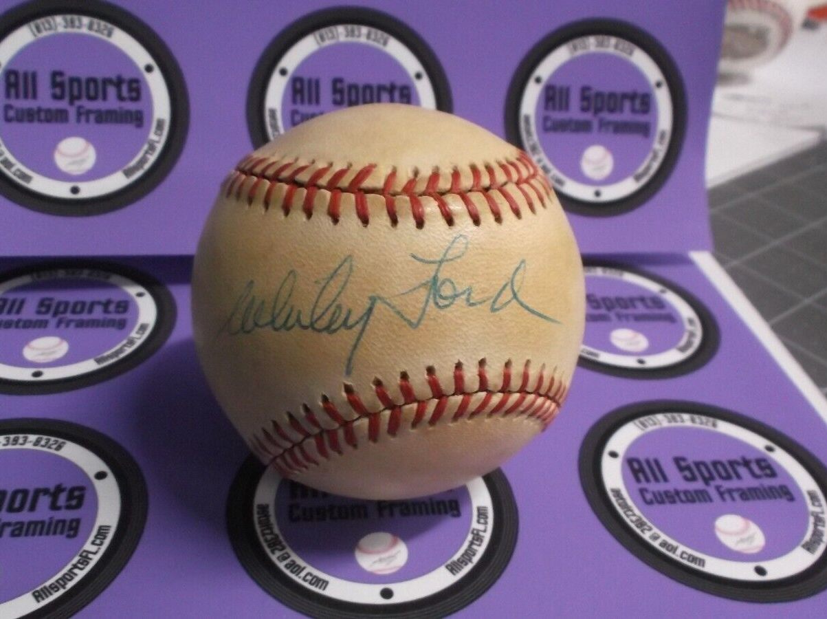 Whitey Ford New York Yankees Autographed Baseball JSA #AE58902 Toned Ball