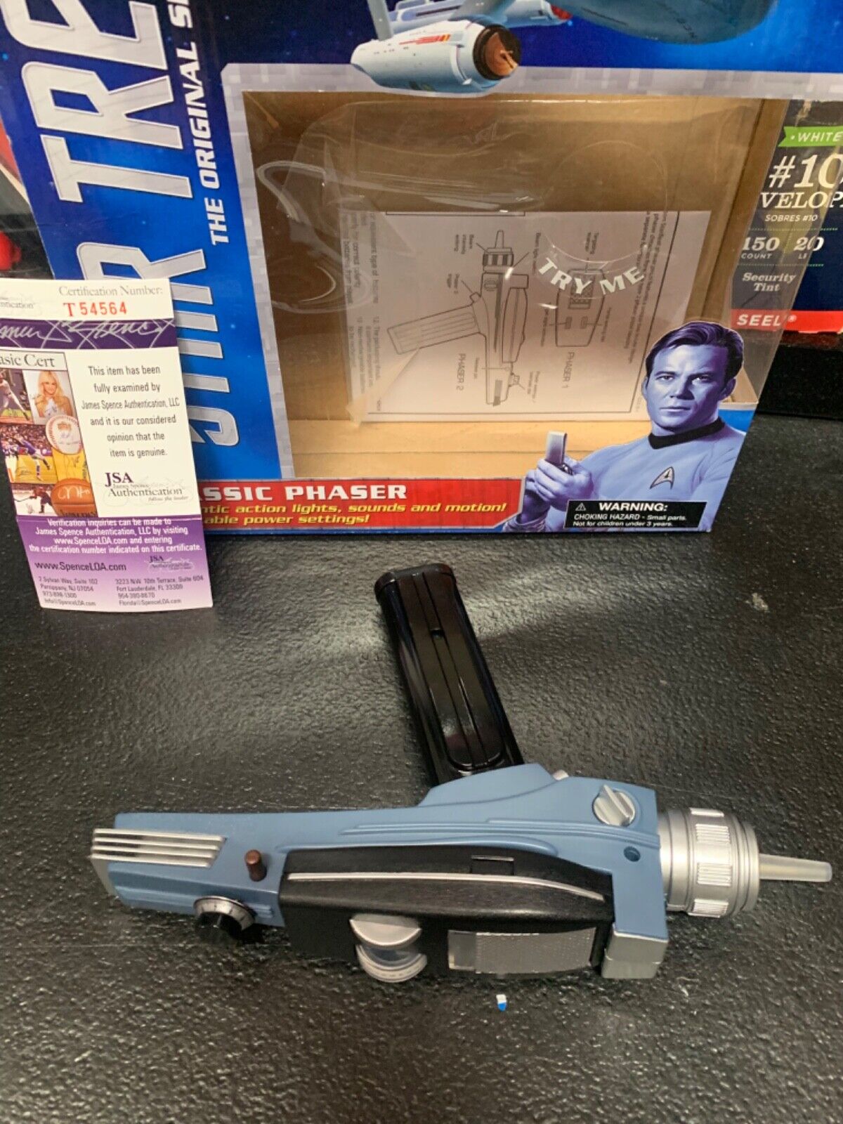 William Shatner Signed Star Trek Classic Phaser Captain Kirk JSA