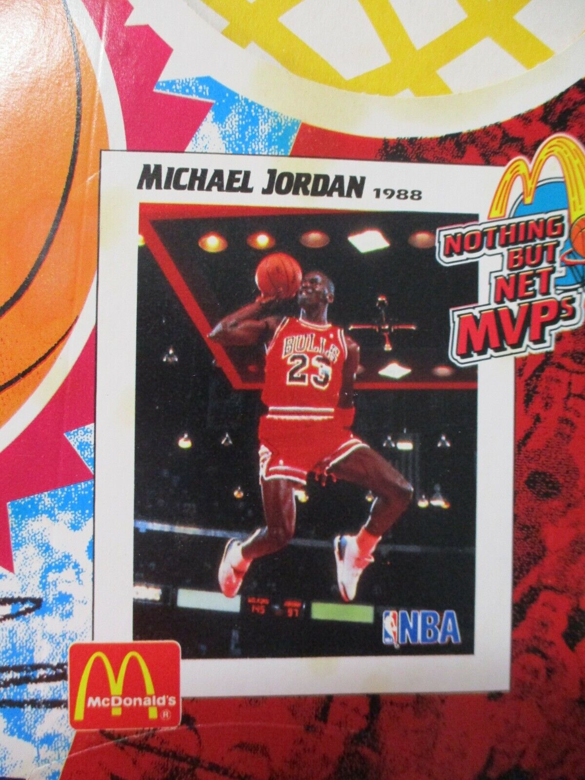 Michael Jordan 1993-1994 McDonald's French Fry Holder Unused MBA MVPs Bulls