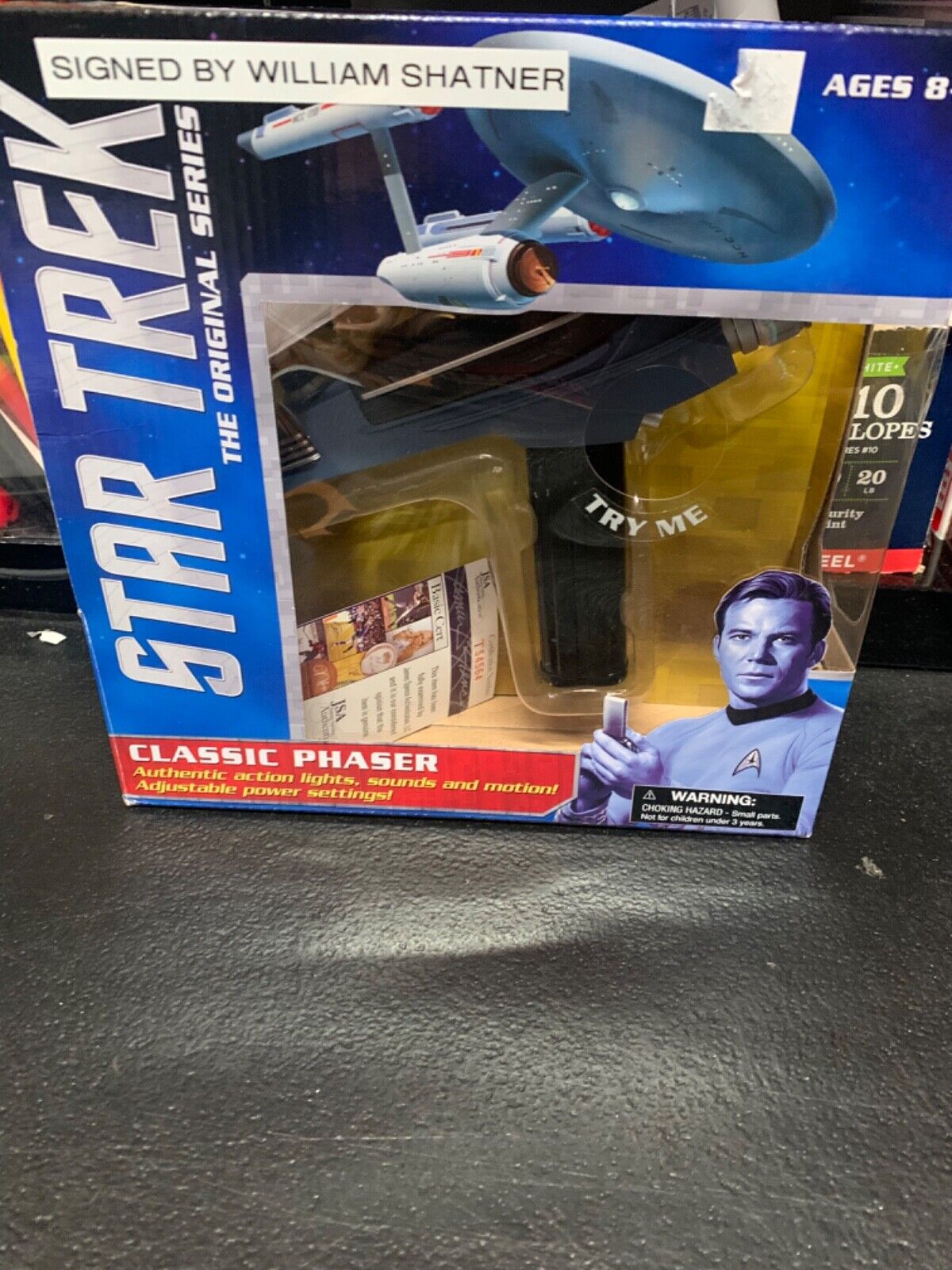 William Shatner Signed Star Trek Classic Phaser Captain Kirk JSA