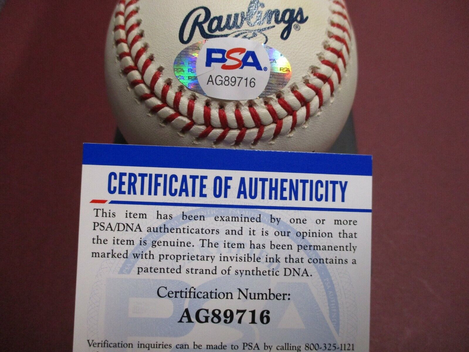 Tom Tresh NY Yankees 62 ROY Autographed Official Ball Signed Baseball PSA COA