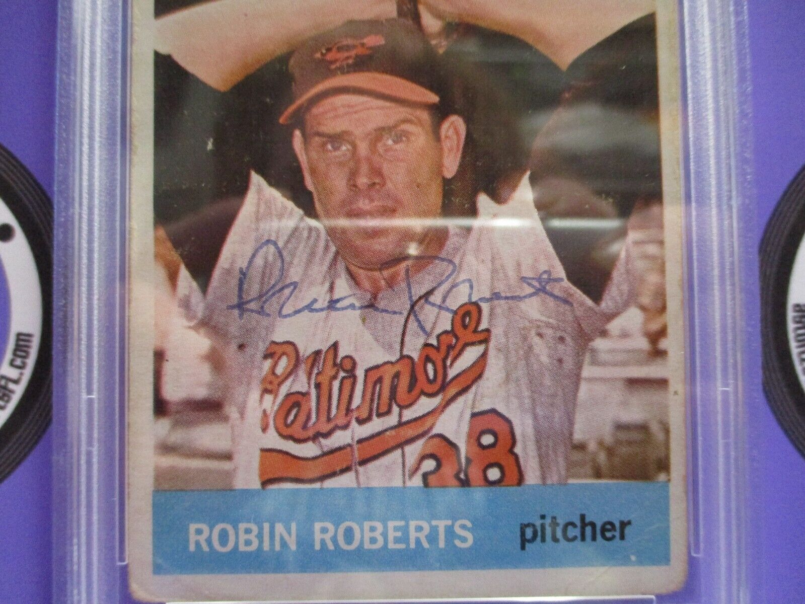 Robin Roberts Orioles Autographed Signed 1964 Topps Baseball Card #285 PSA Slab