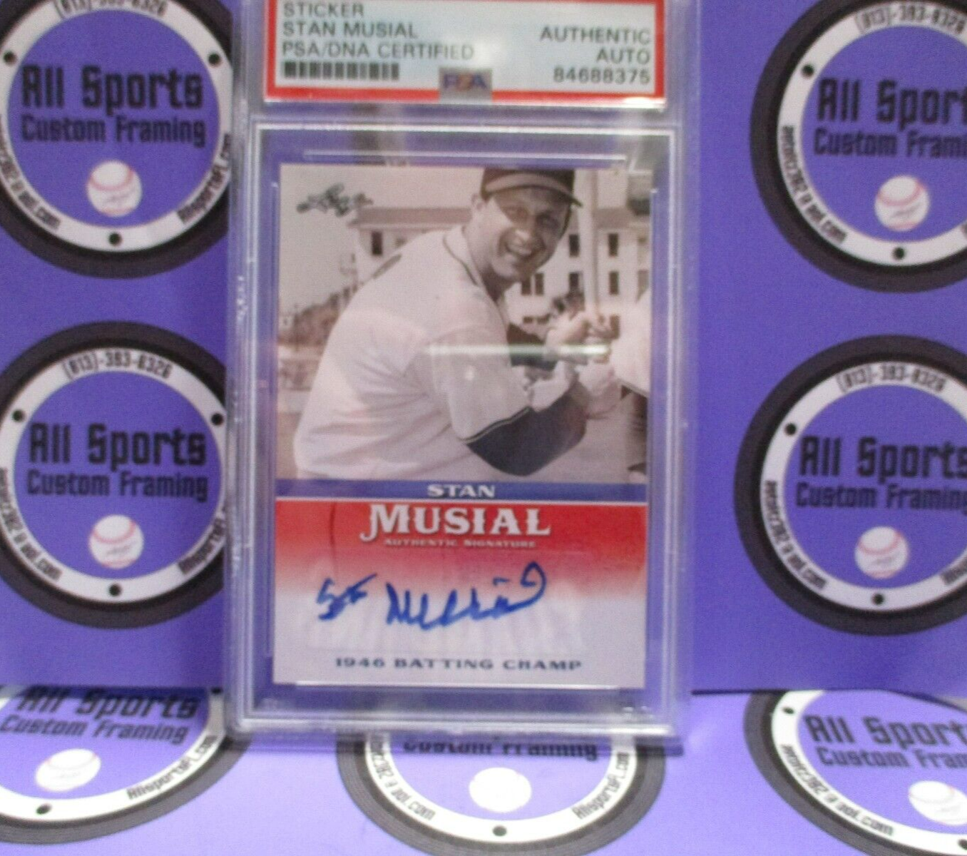 Stan Musial Autographed Signed 2015 Leaf Baseball Card #MA-SM8 PSA Slab