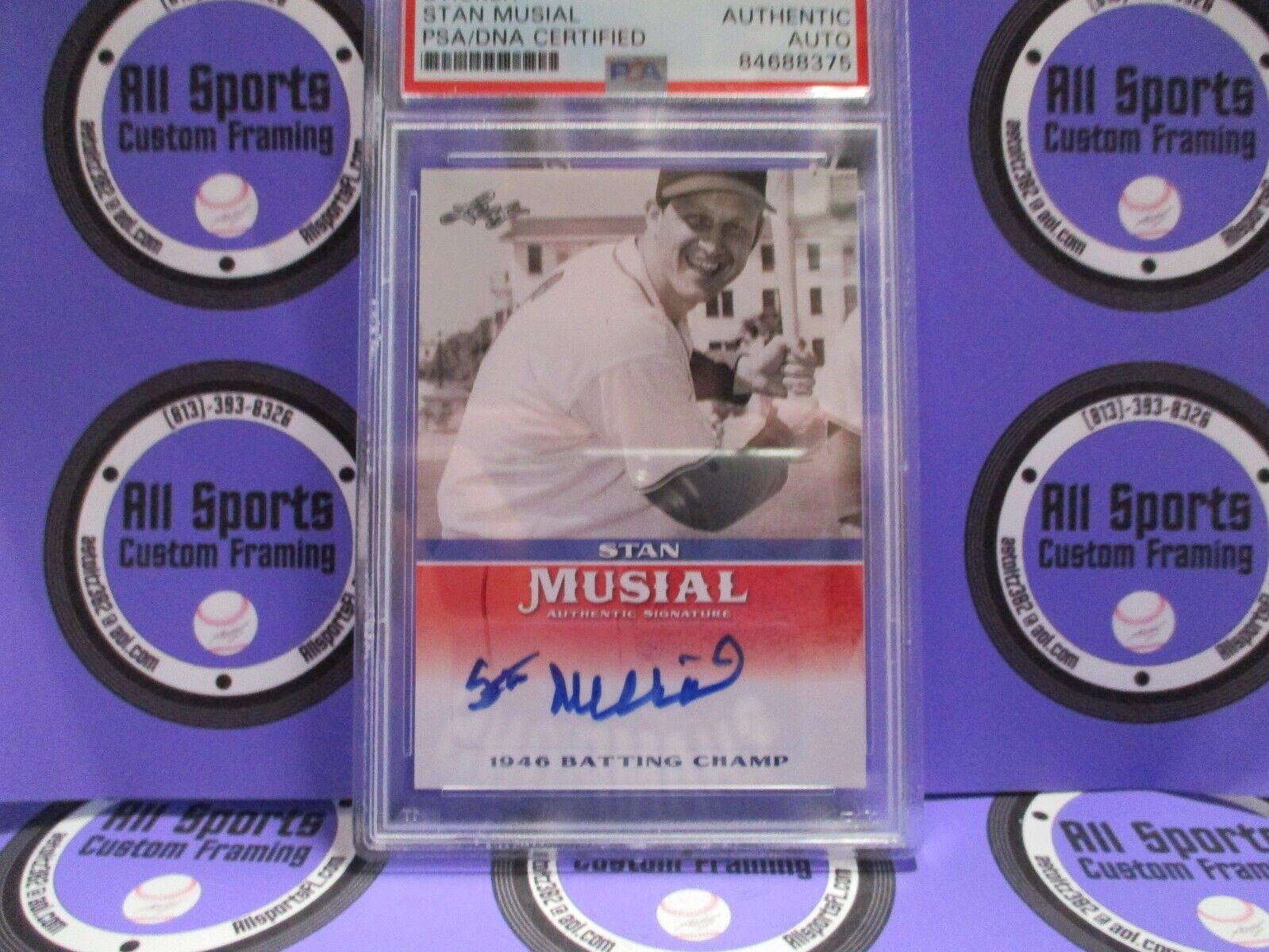 Stan Musial Autographed Signed 2015 Leaf Baseball Card #MA-SM8 PSA Slab