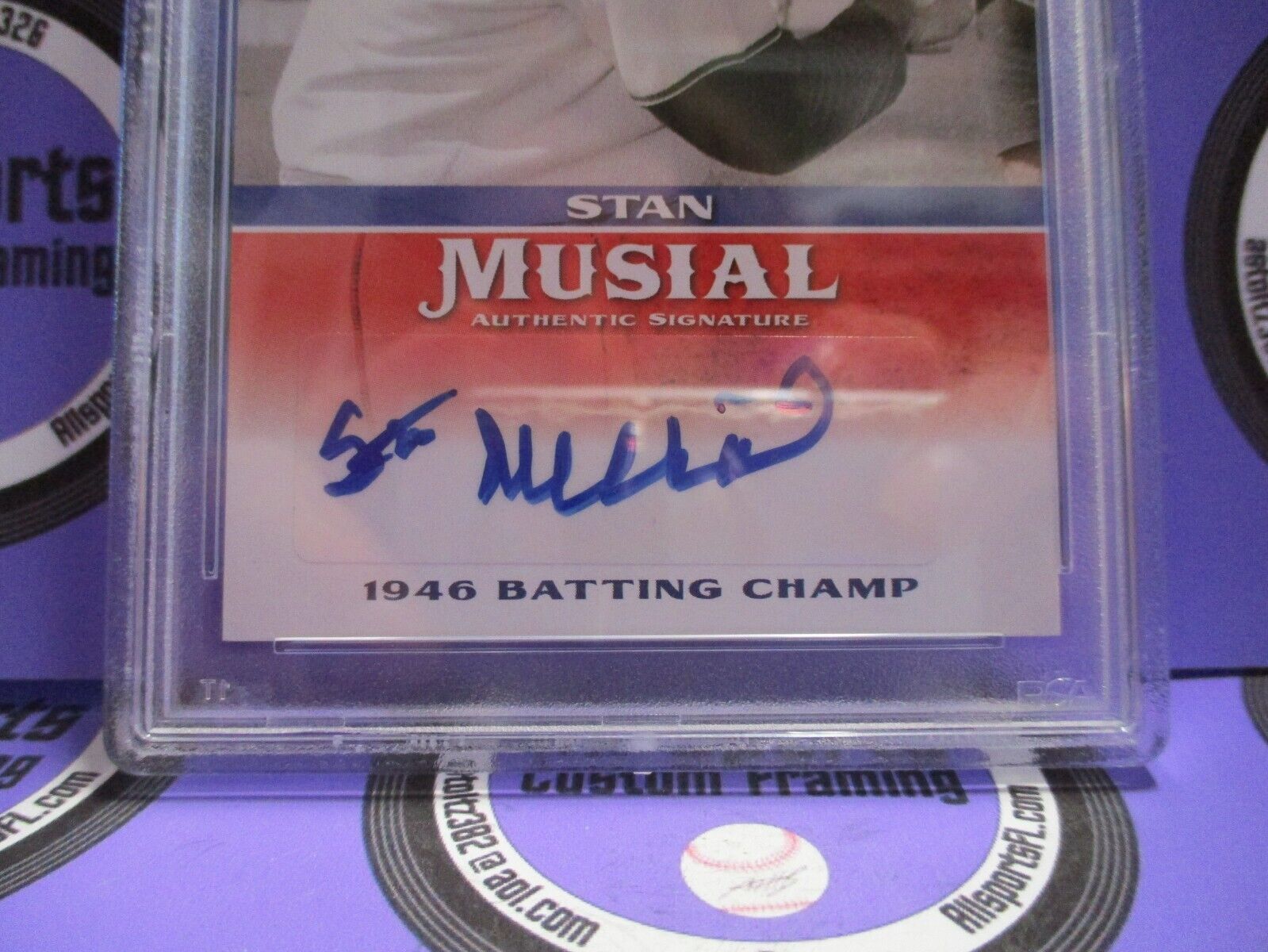 Stan Musial Autographed Signed 2015 Leaf Baseball Card #MA-SM8 PSA Slab