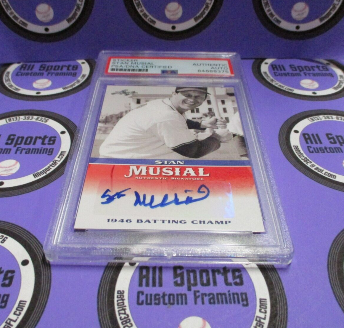 Stan Musial Autographed Signed 2015 Leaf Baseball Card #MA-SM8 PSA Slab