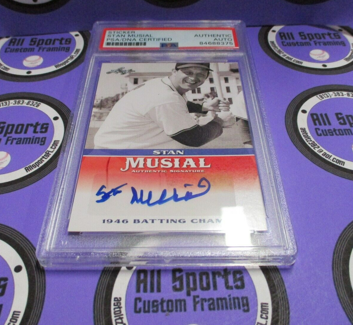 Stan Musial Autographed Signed 2015 Leaf Baseball Card #MA-SM8 PSA Slab