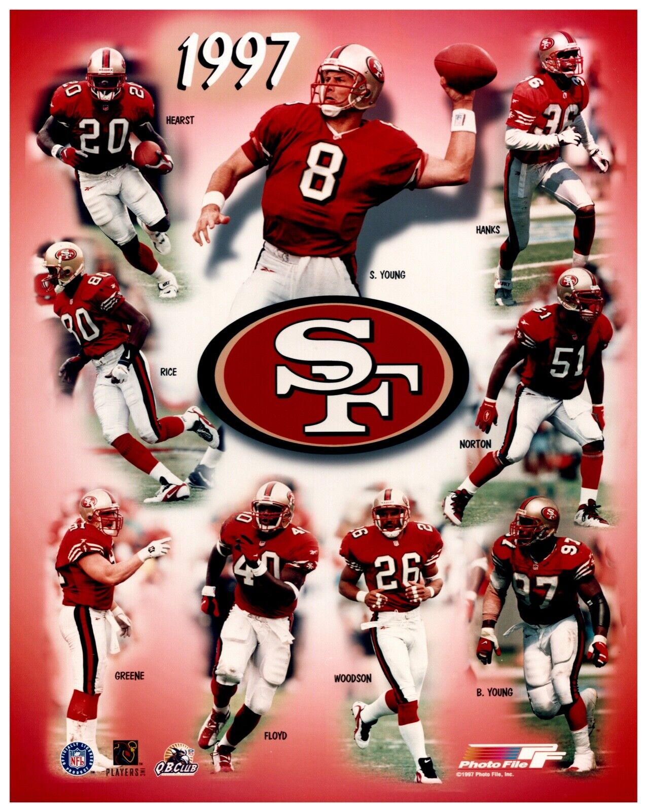 San Francisco 49ers 1997 NFL Composite Photofile 8x10 Unsigned Hologram Photo