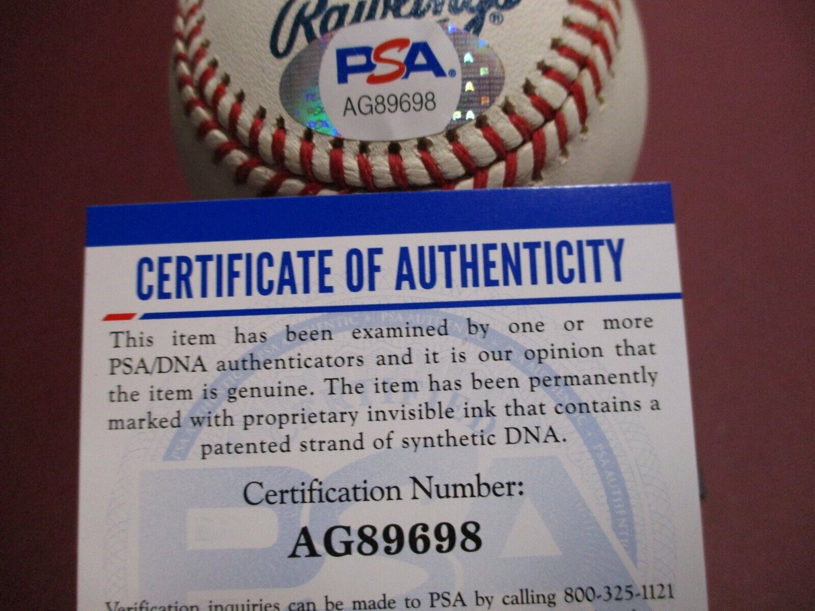 Kerry Wood Chicago Cubs Autographed Official Ball Signed Baseball PSA COA