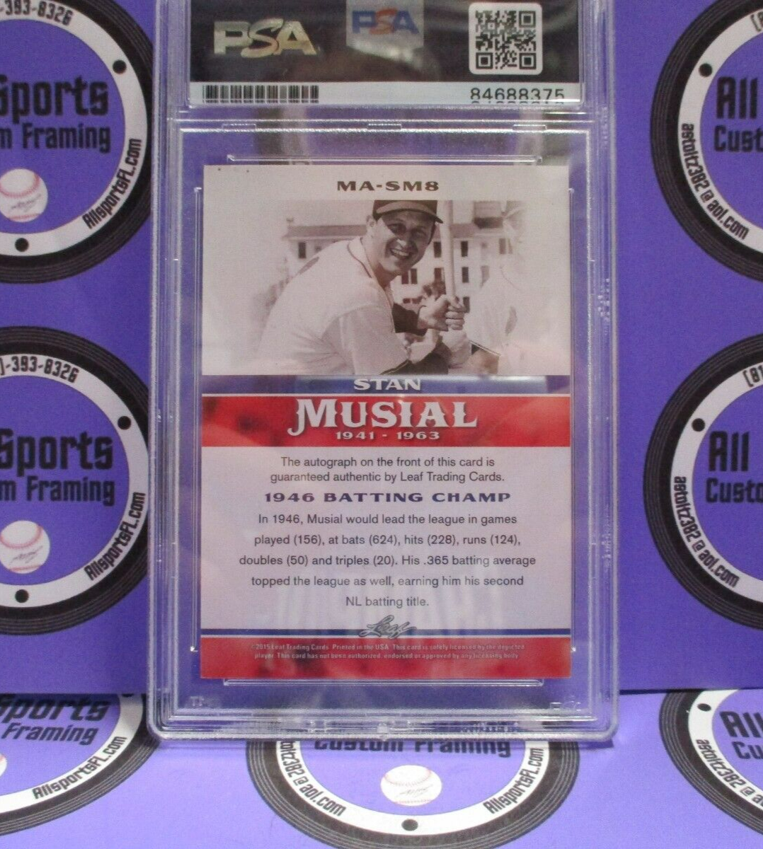 Stan Musial Autographed Signed 2015 Leaf Baseball Card #MA-SM8 PSA Slab