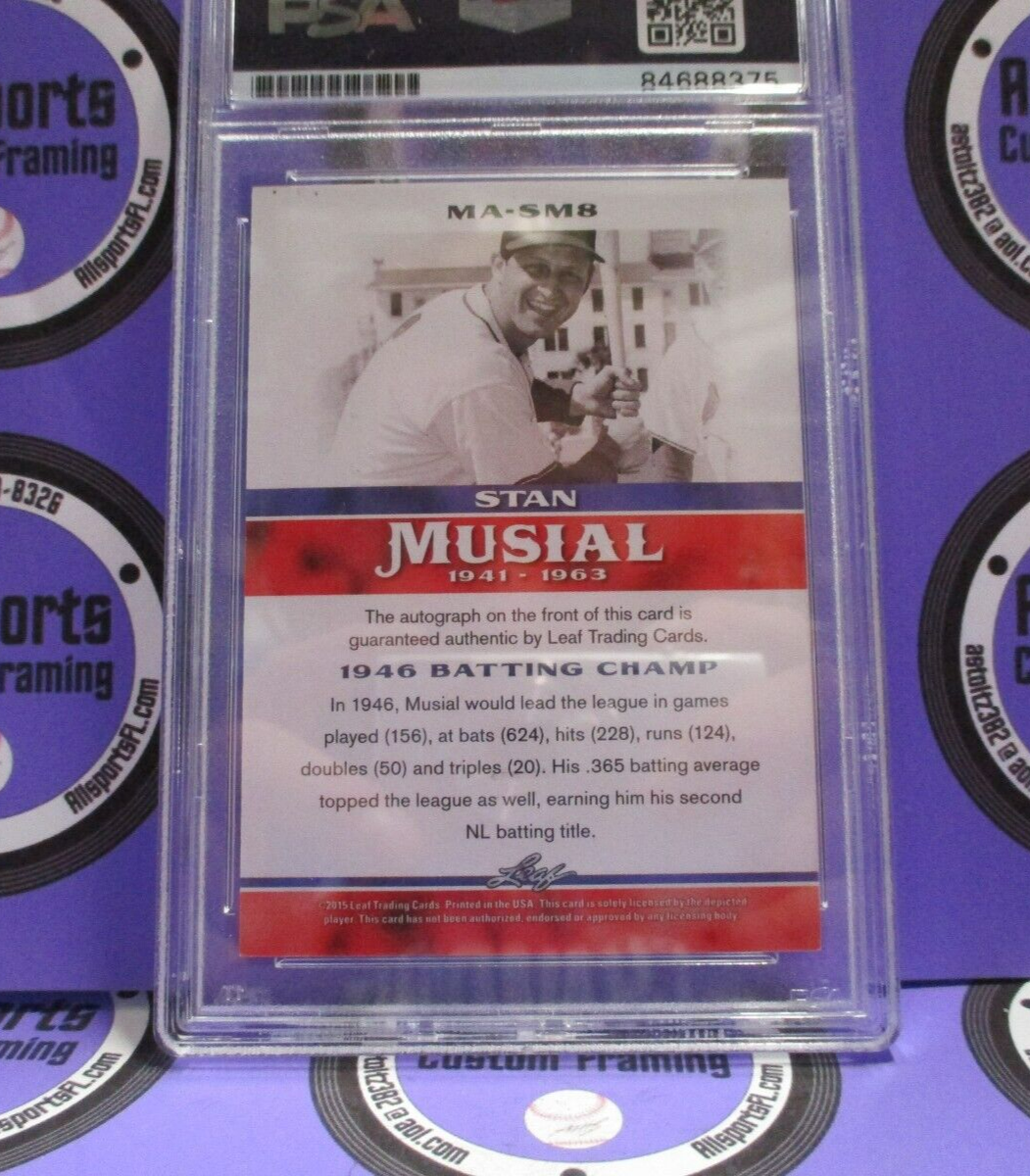 Stan Musial Autographed Signed 2015 Leaf Baseball Card #MA-SM8 PSA Slab