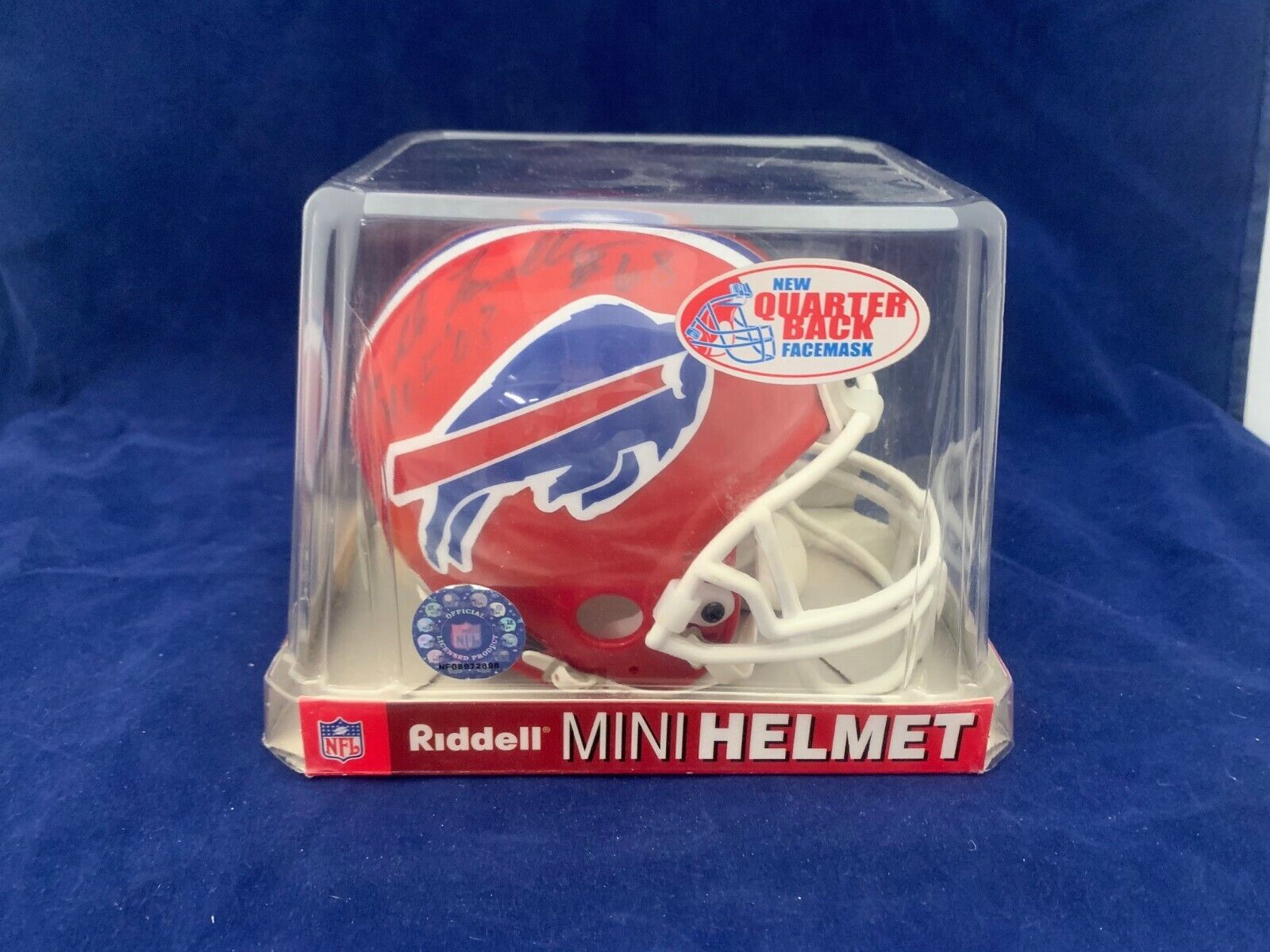 Jake De Lemalure Bills Signed Mini Helmet with HOF 03 Inscription All Sports COA