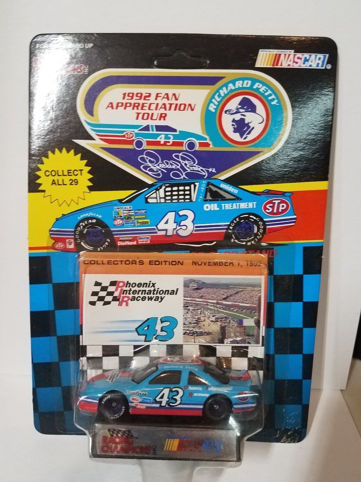 Richard Petty #43 1992 Fan Tour Die Cast CAR Phoenix International Speedway NEW