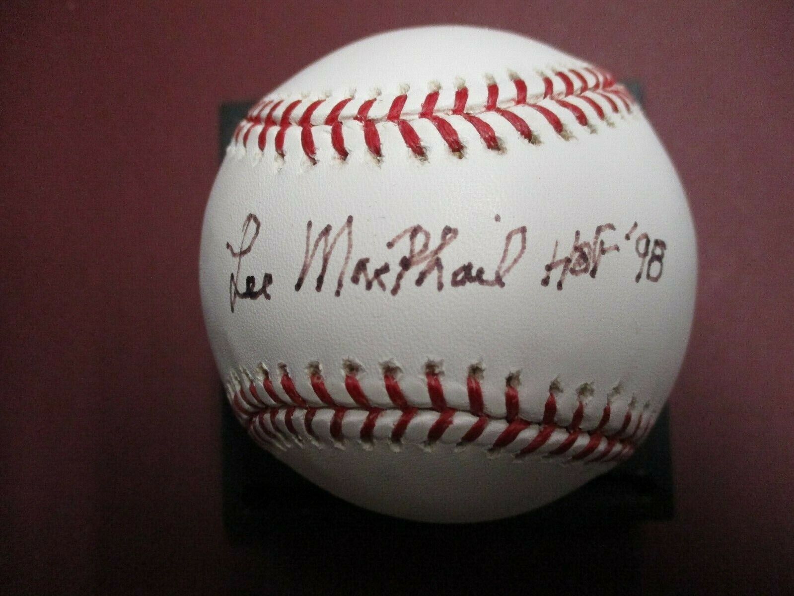 Lee MacPhail HOF 1998 Autographed Official Ball Signed Baseball PSA COA