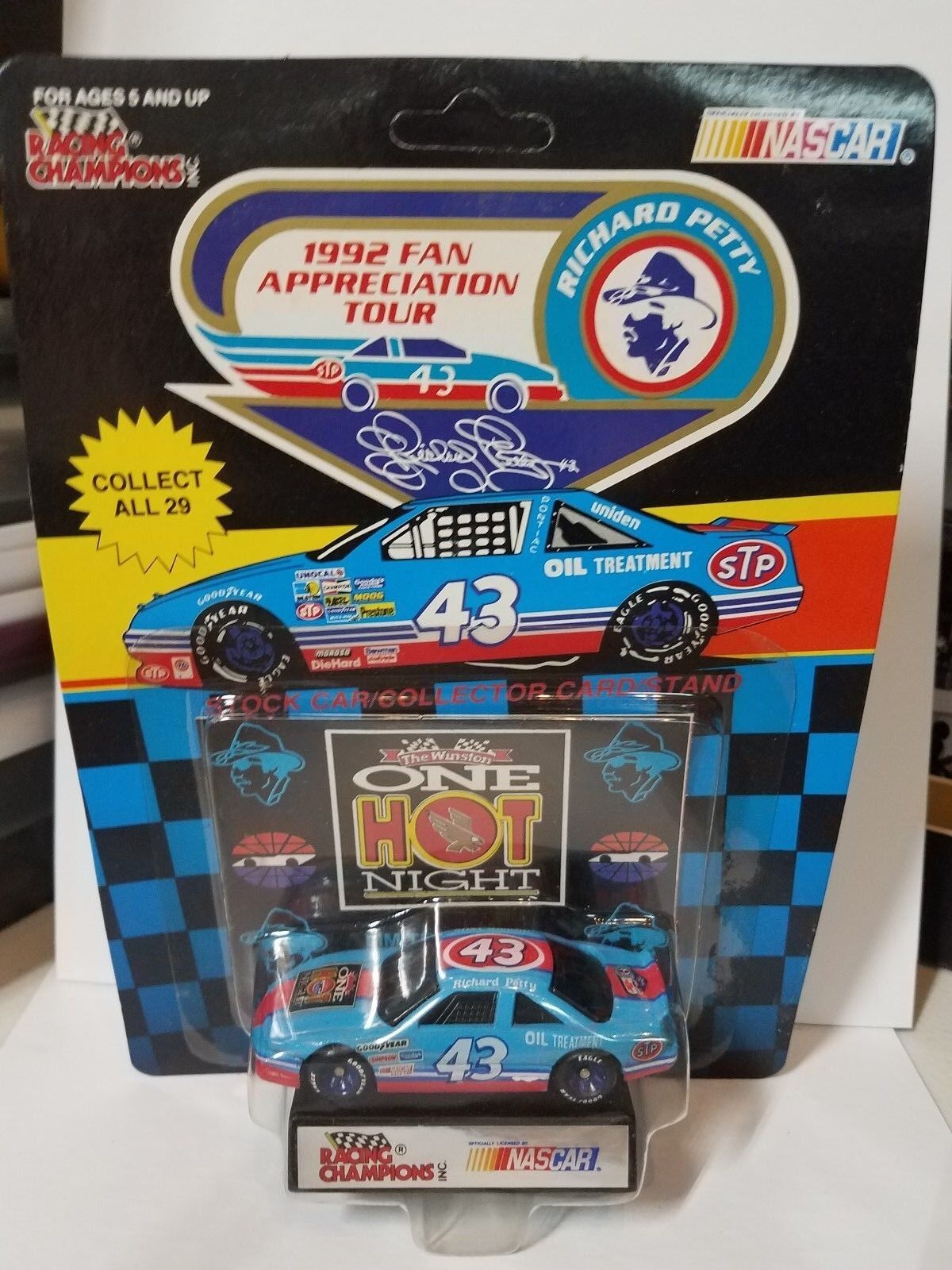 Richard Petty #43 1992 Fan Tour Die Cast CAR The Winston ONE HOT NIGHT NEW