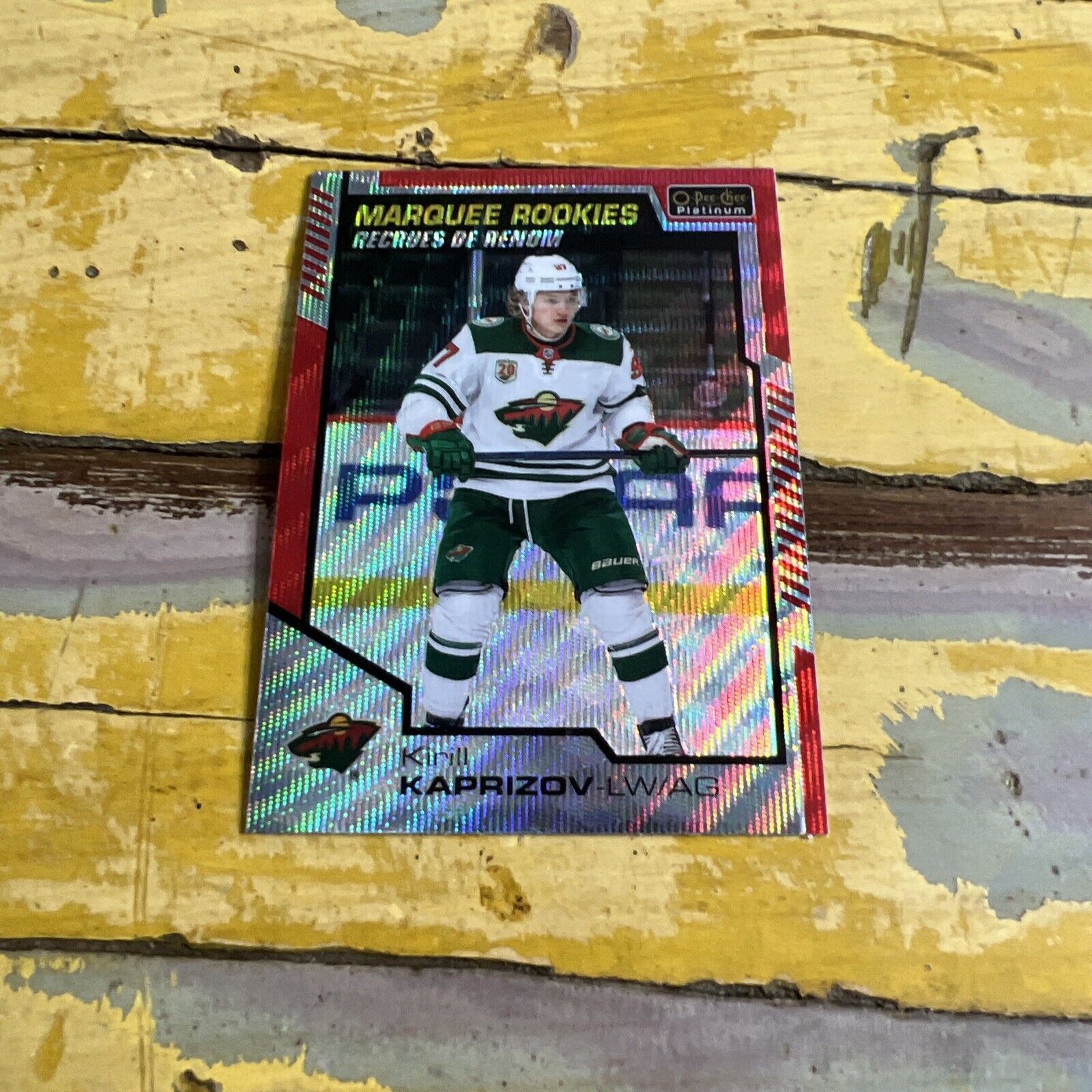 NHL Kirill Kaprizov Minnesota Wild 2020-2021 OPC Platinum Red Surge Card #200