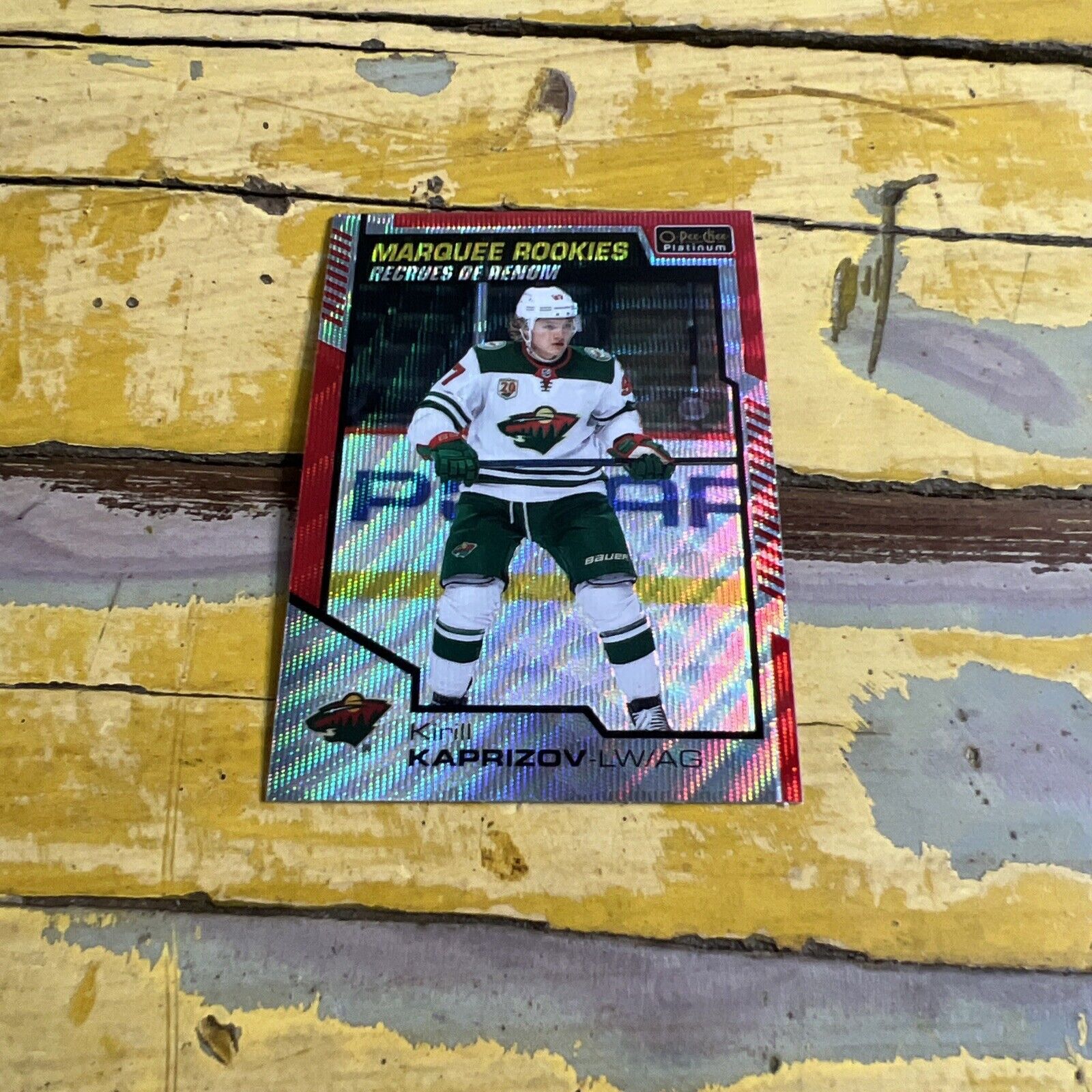 NHL Kirill Kaprizov Minnesota Wild 2020-2021 OPC Platinum Red Surge Card #200