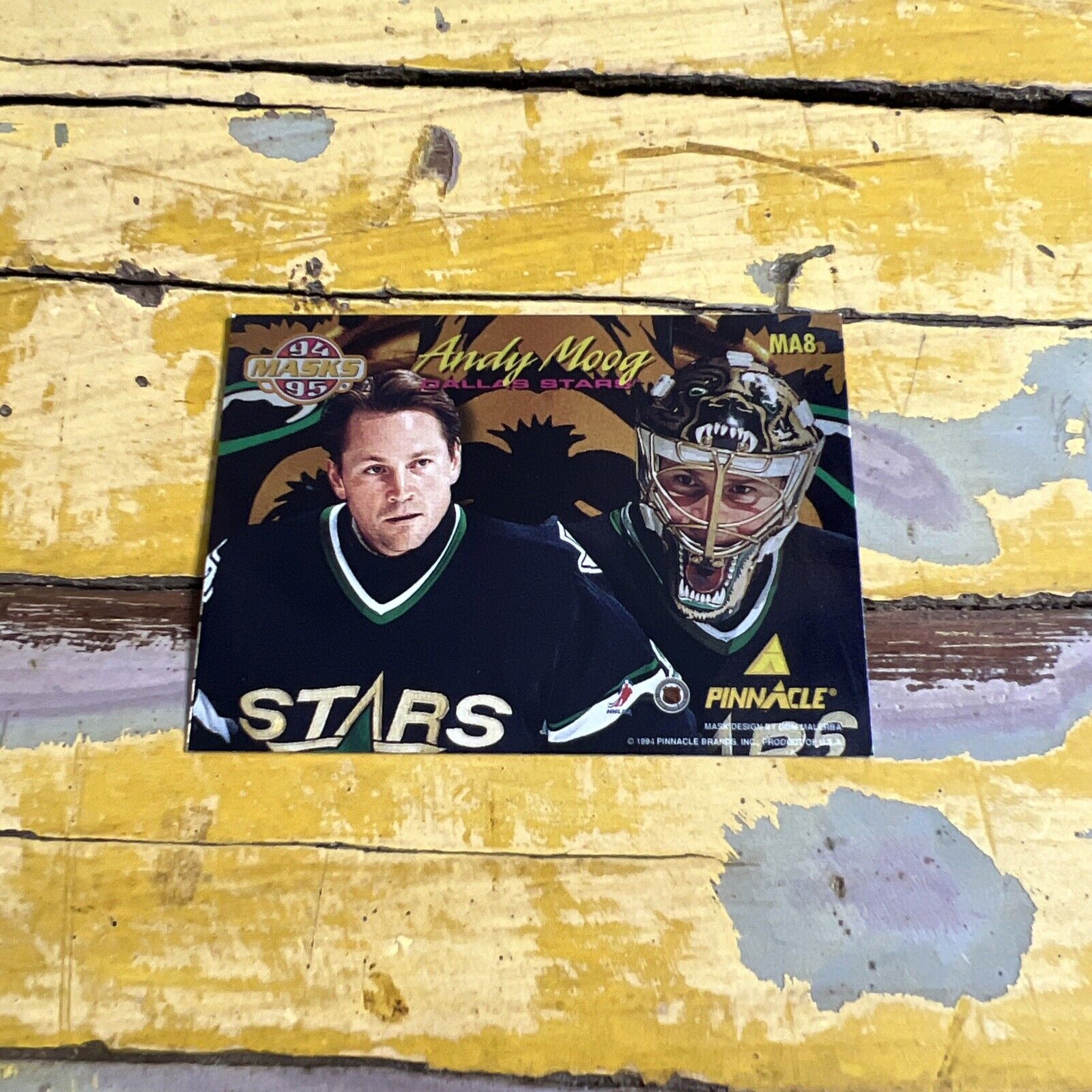 NHL Andy Moog Dallas Stars 1994-95 Pinnacle Masks Card #MA8