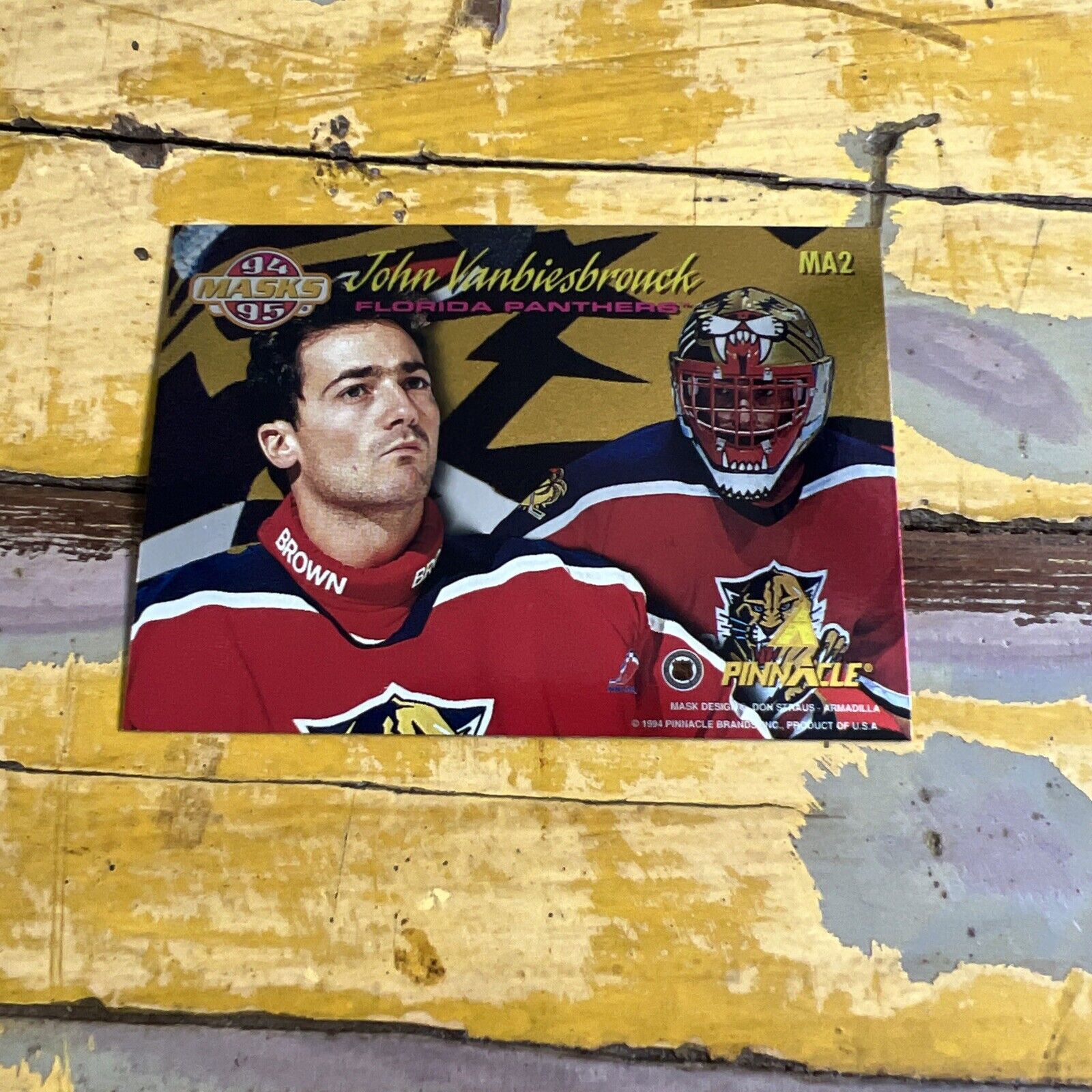 NHL John Vanbiesbrouck Florida Panthers 1994-95 Pinnacle Masks Card #MA2