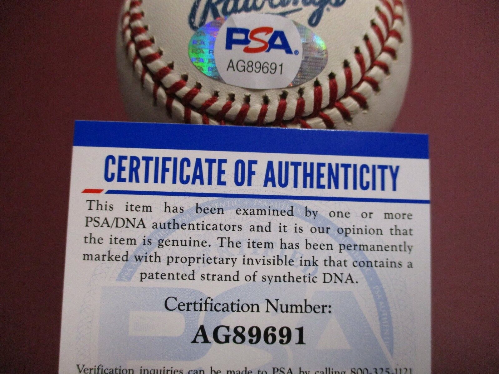 Dallas Green 1980 Phillies Autographed Official Ball Signed Baseball PSA COA