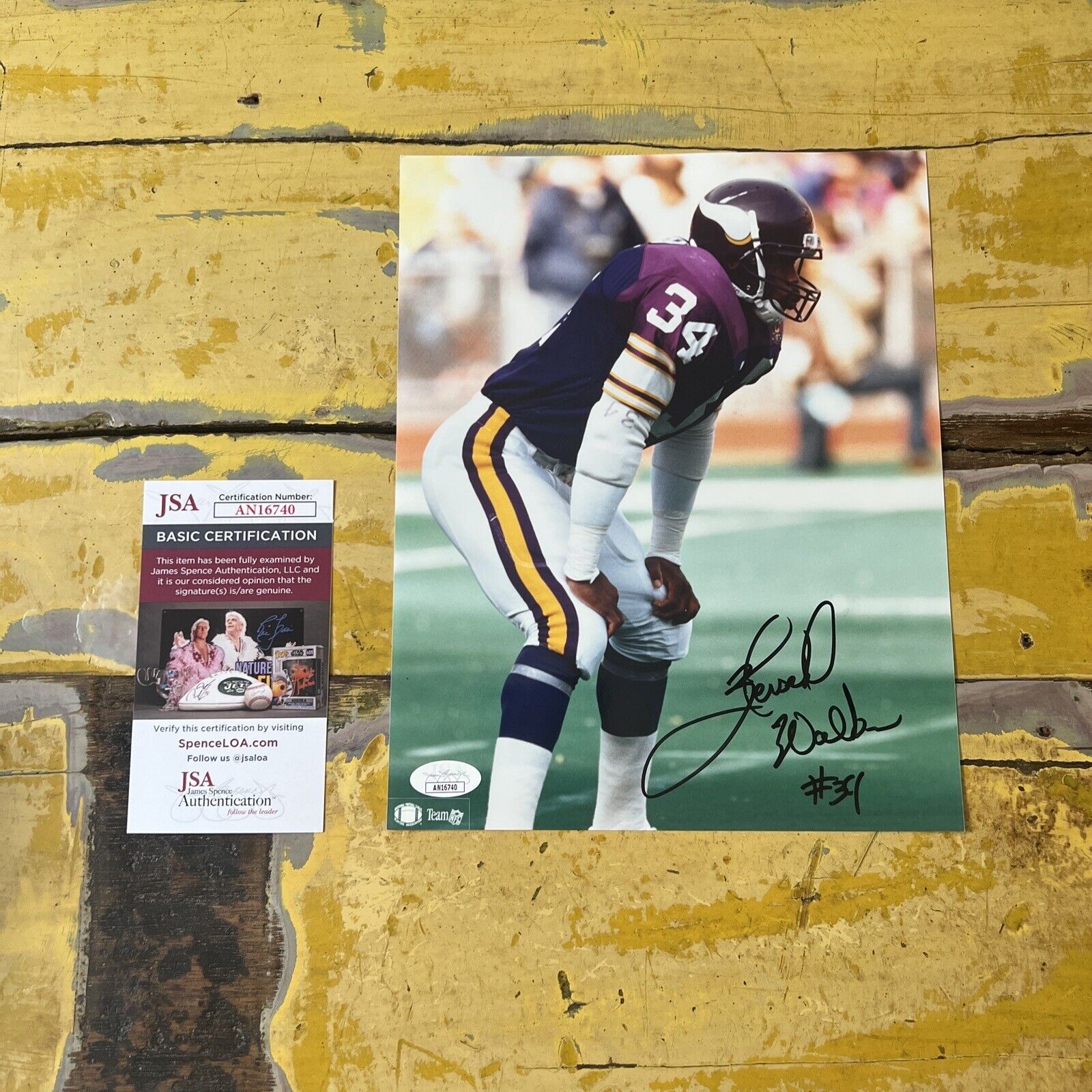 NFL Minnesota Vikings Herschel Walker Autographed Signed 8x10 Photo JSA COA