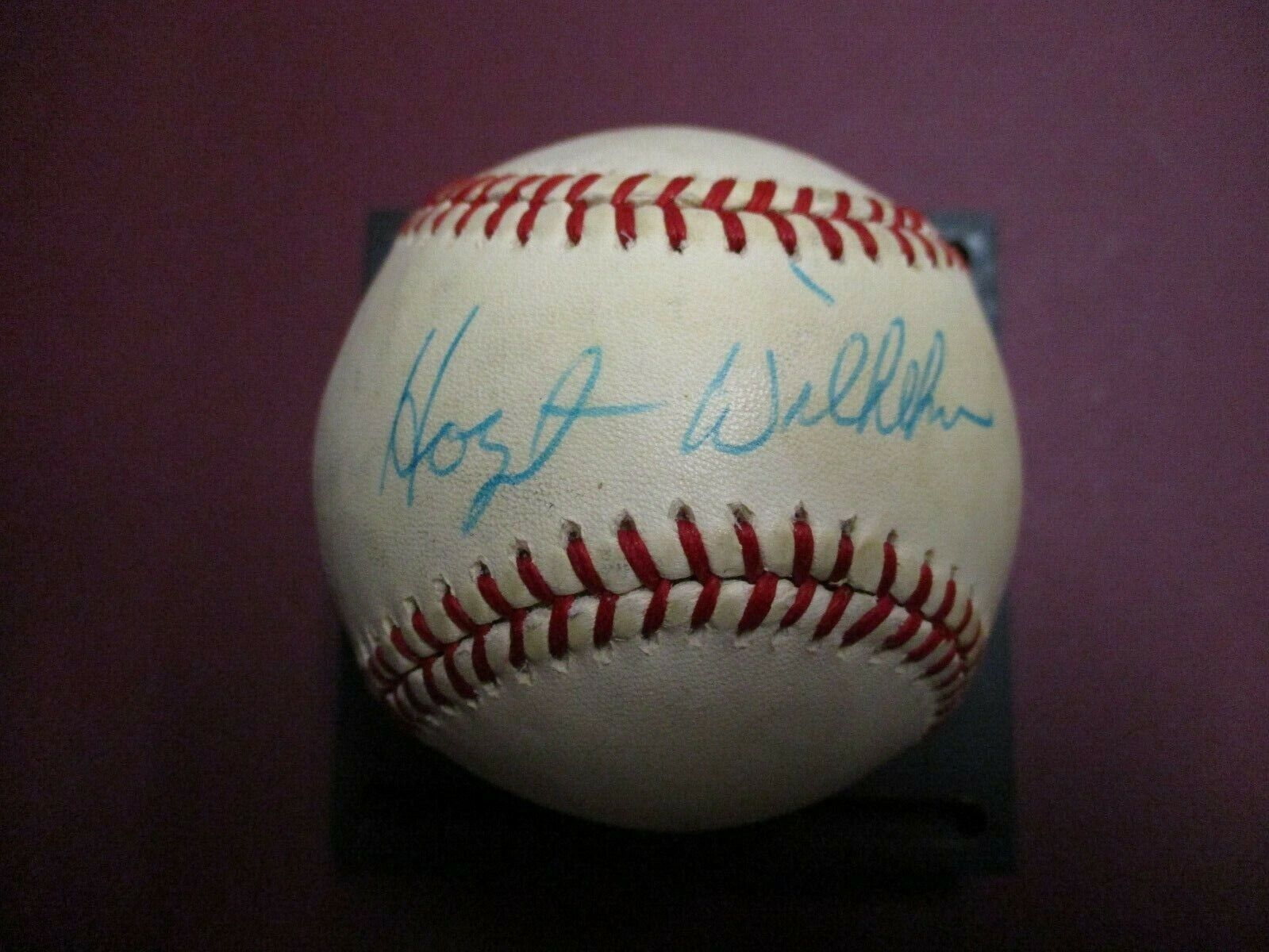 Hoyt Wilhelm NY Giants d 2002 Autographed FEENEY Ball Signed Baseball PSA COA