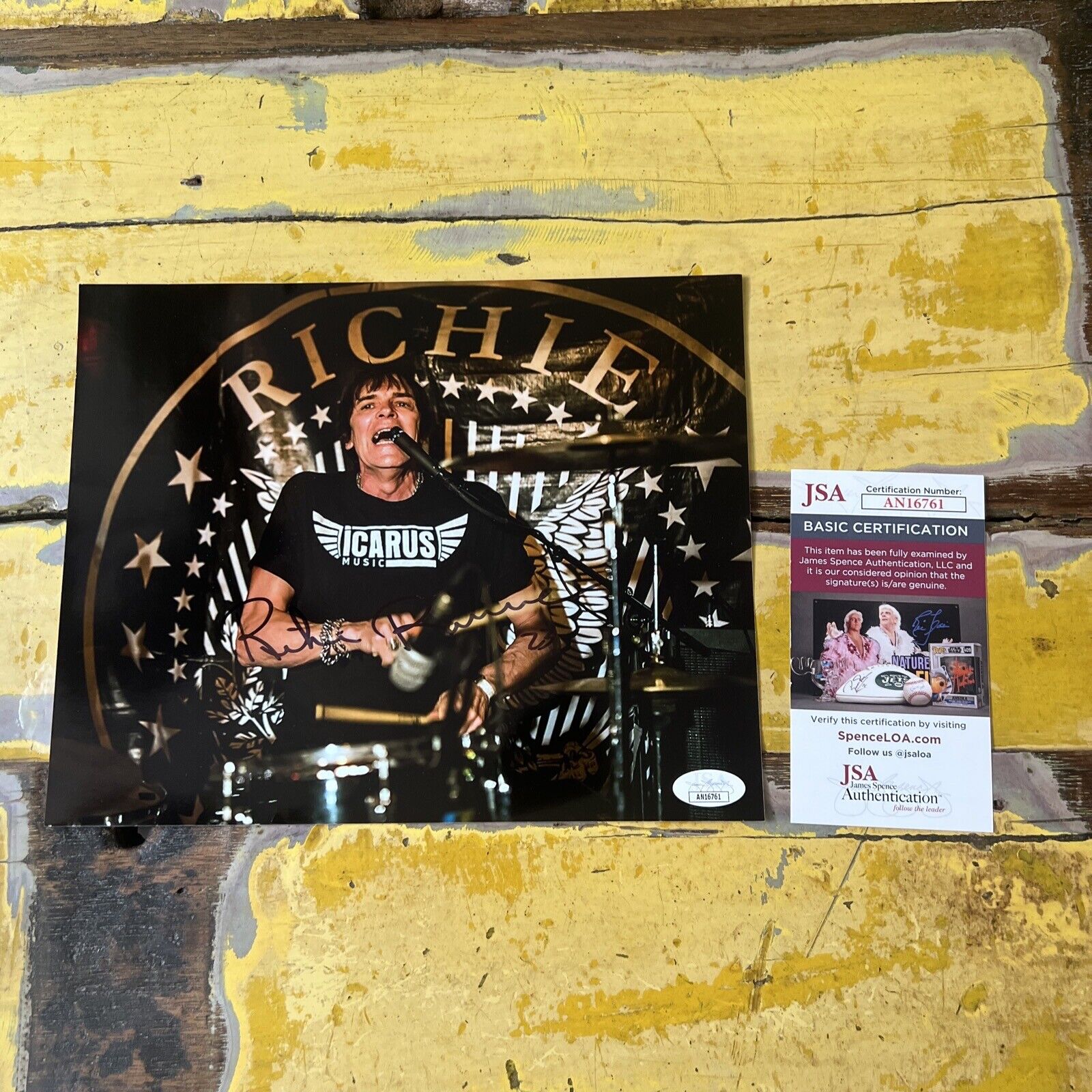 Richie Ramone "Musician Drummer" Autographed Signed 8x10 Photo JSA Ramones