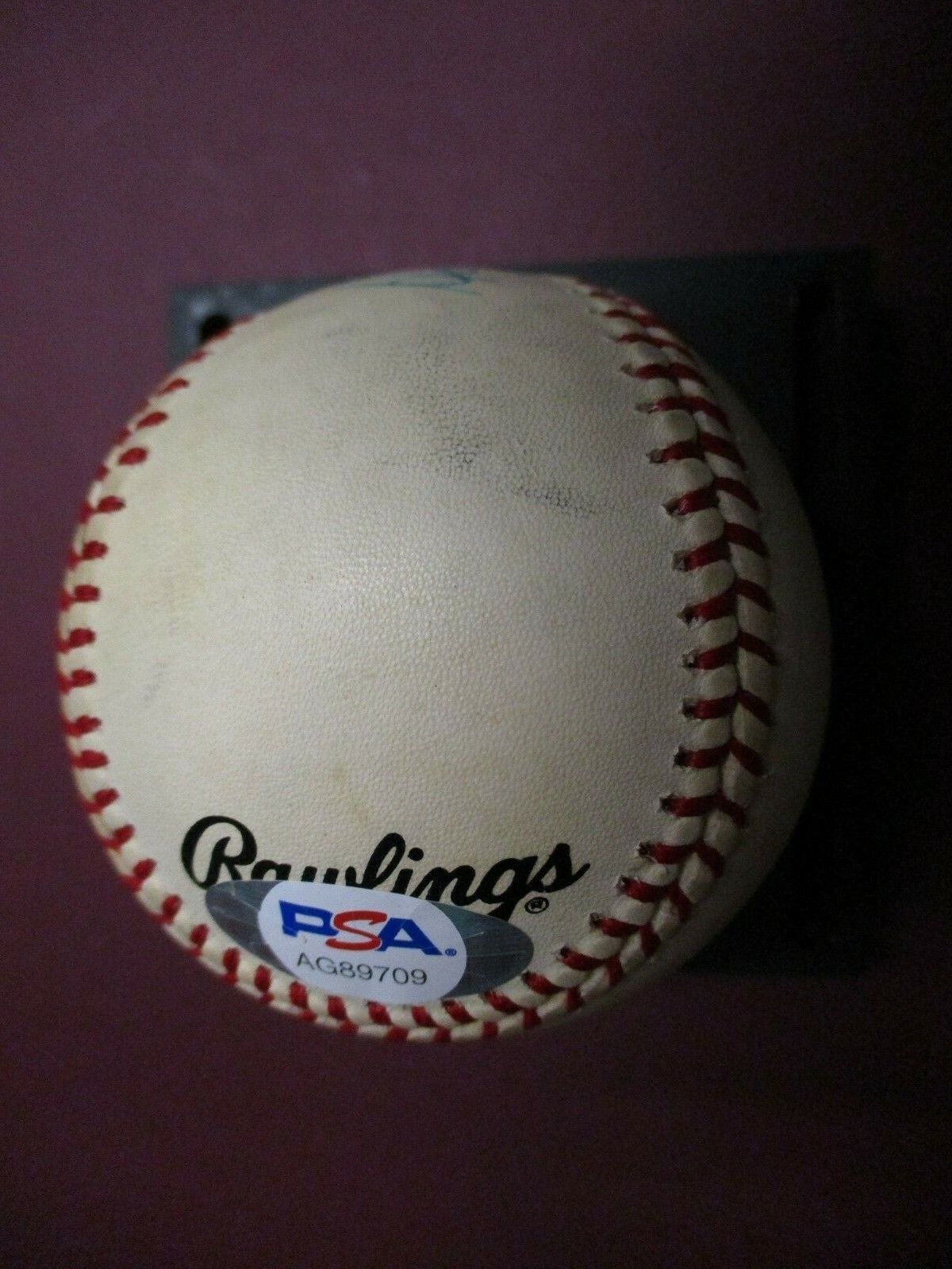 Hoyt Wilhelm NY Giants d 2002 Autographed FEENEY Ball Signed Baseball PSA COA