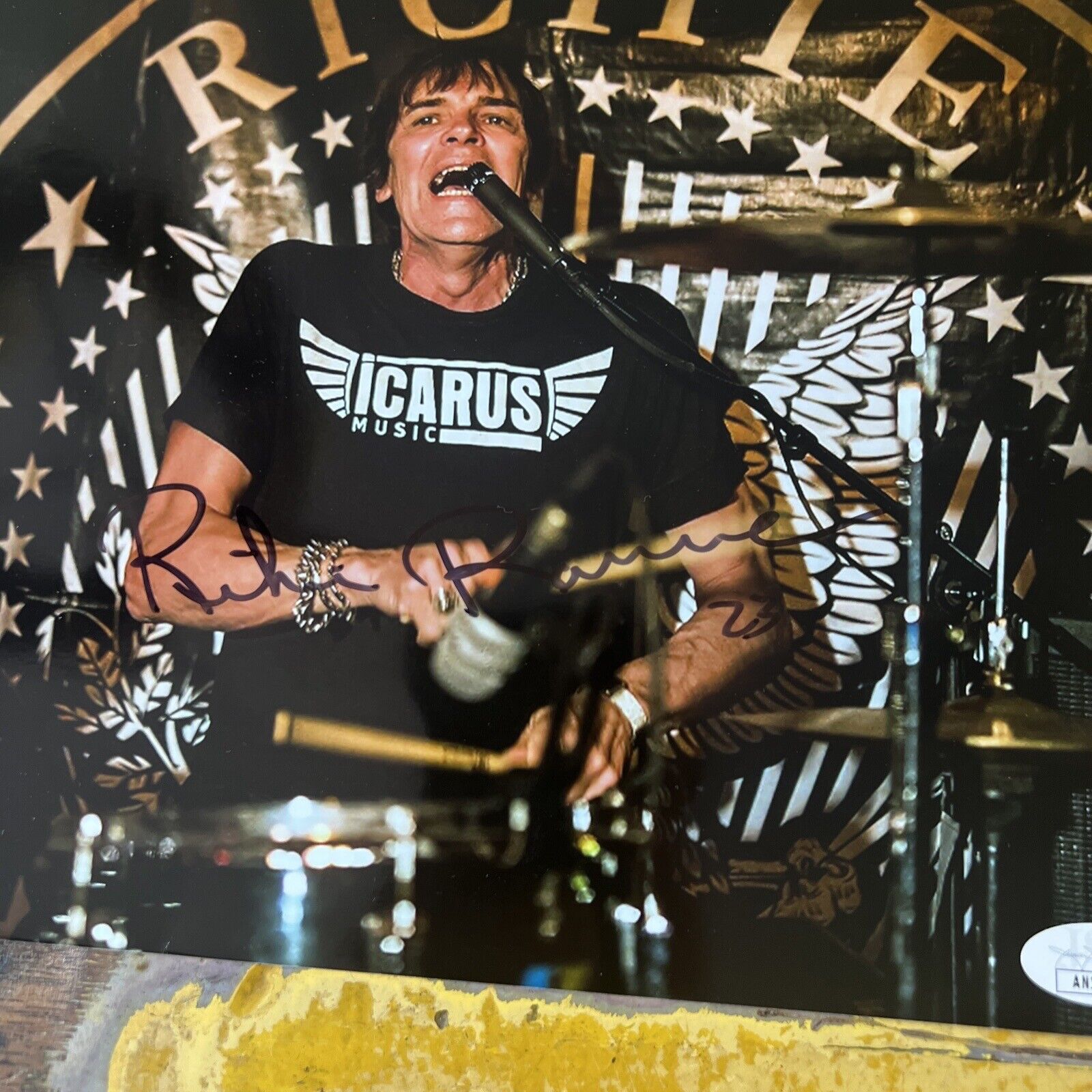 Richie Ramone "Musician Drummer" Autographed Signed 8x10 Photo JSA Ramones