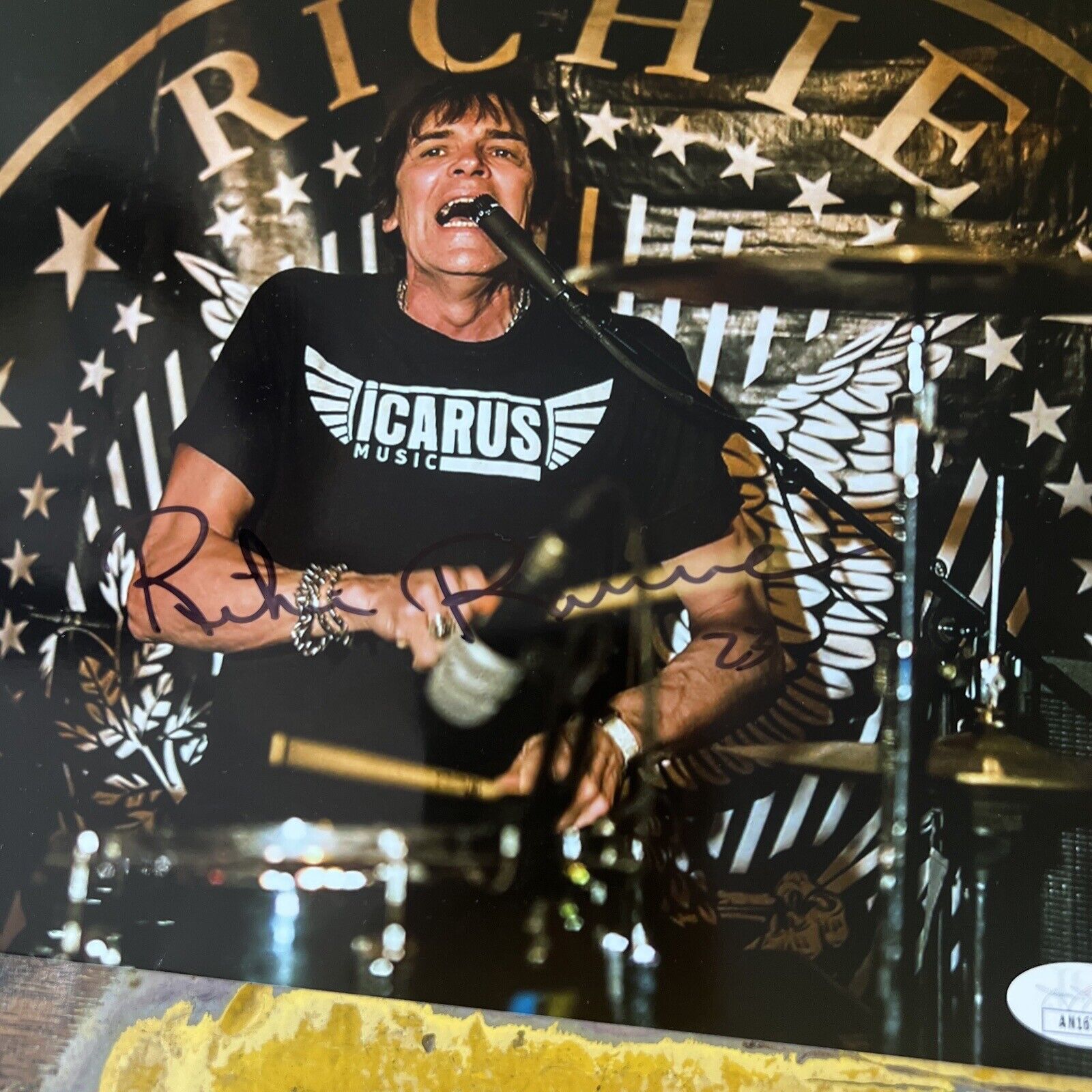 Richie Ramone "Musician Drummer" Autographed Signed 8x10 Photo JSA Ramones