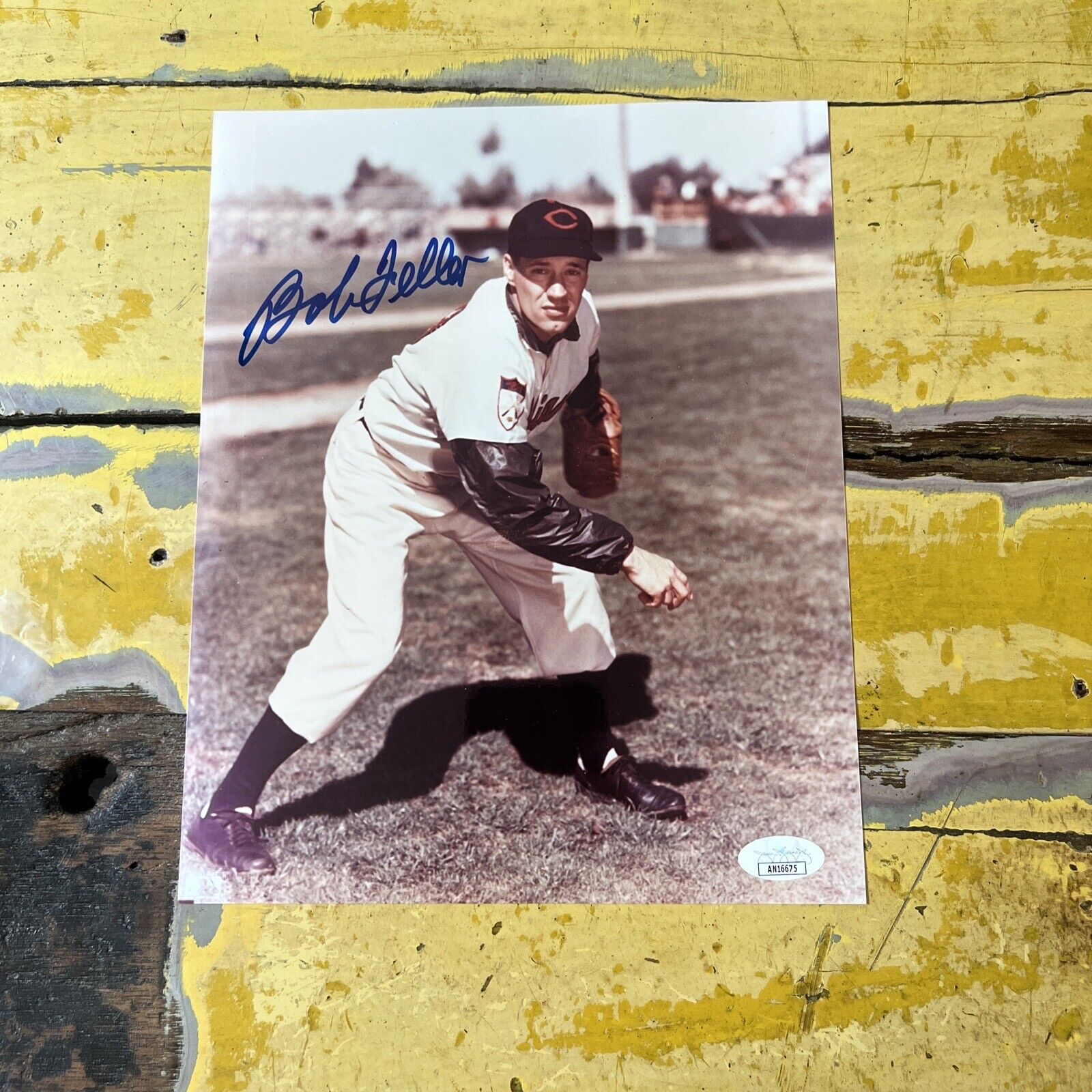 MLB Bob Feller Cleveland Indians Autographed Signed 8x10 Photo JSA COA #AN16675