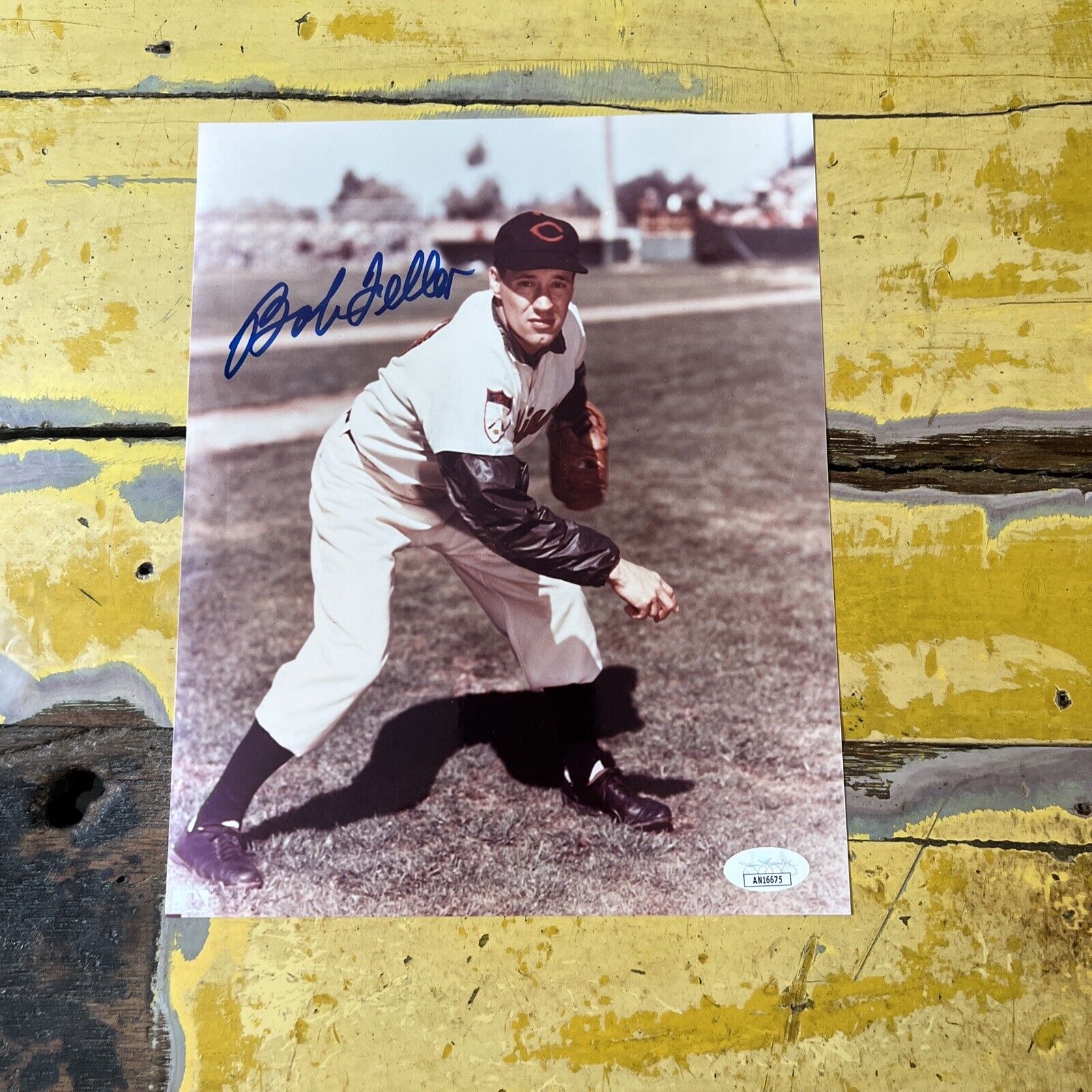 MLB Bob Feller Cleveland Indians Autographed Signed 8x10 Photo JSA COA #AN16675