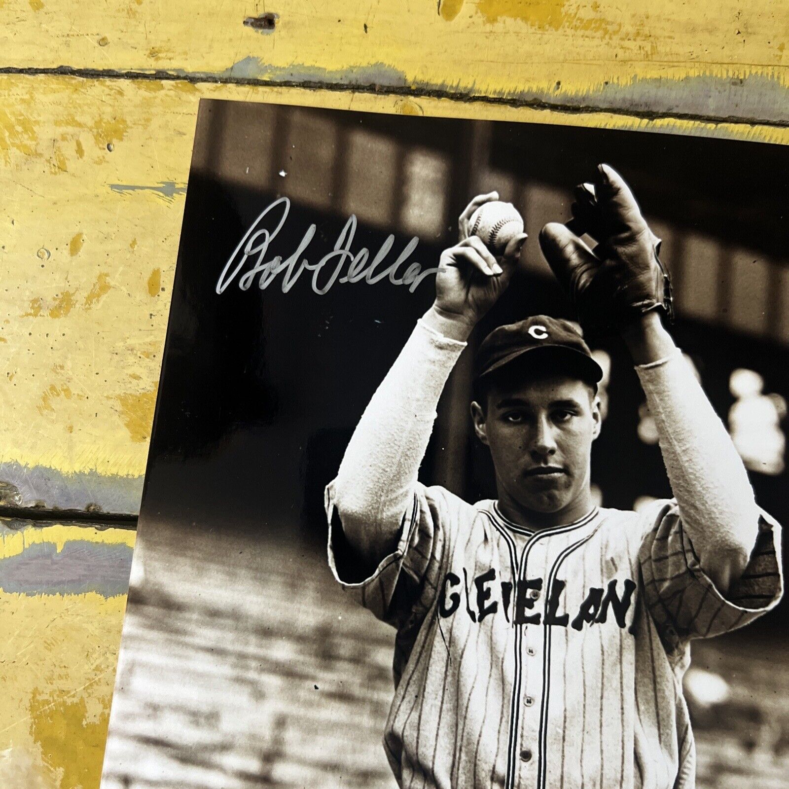 MLB Bob Feller Autographed Signed Cleveland Indians 8x10 Photo JSA COA #AN16679