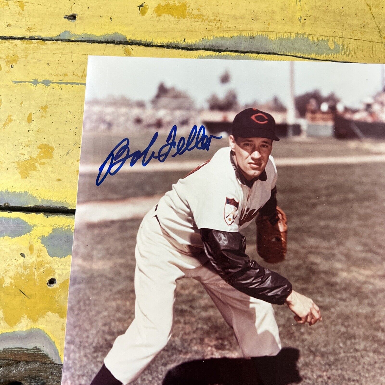 MLB Bob Feller Cleveland Indians Autographed Signed 8x10 Photo JSA COA #AN16675