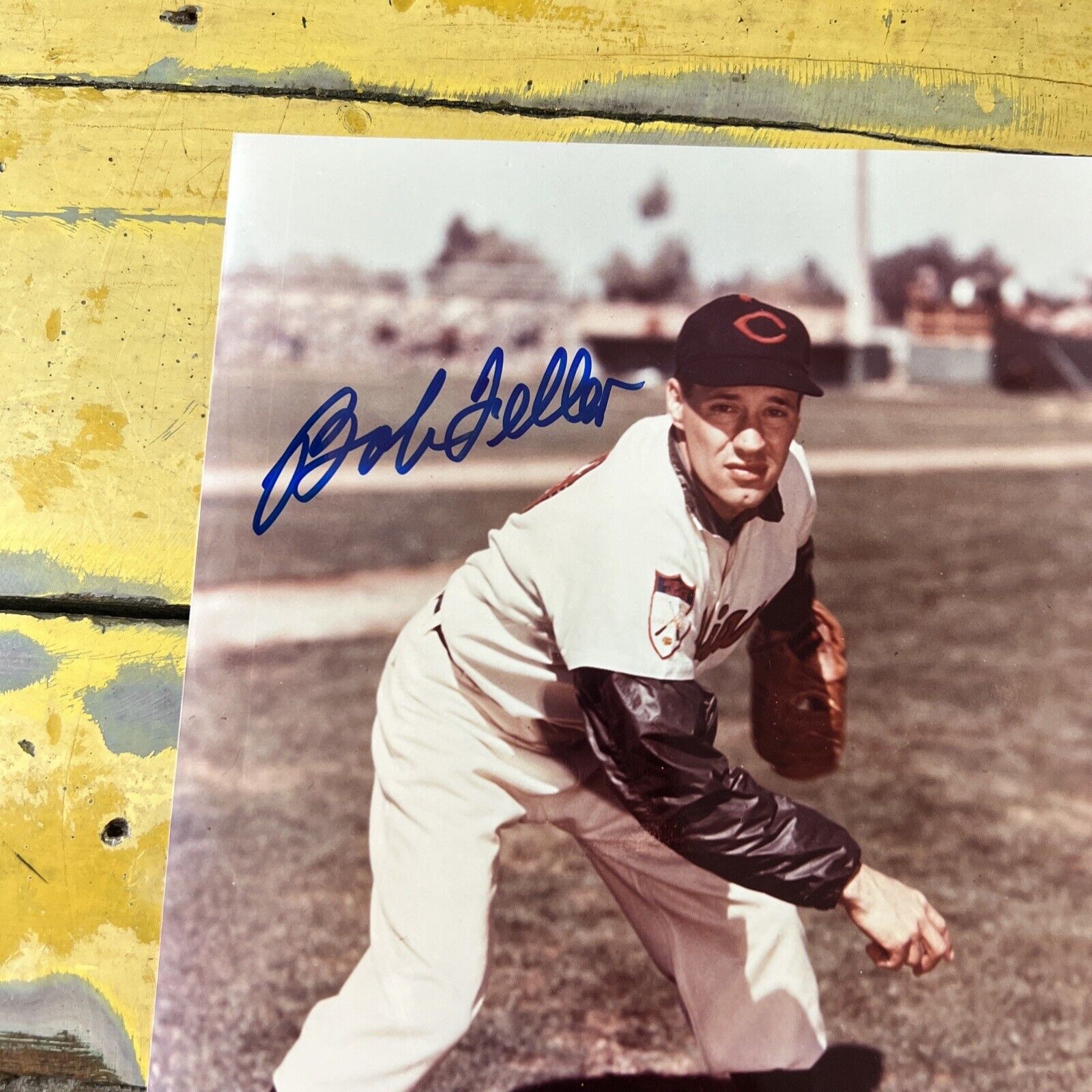 MLB Bob Feller Cleveland Indians Autographed Signed 8x10 Photo JSA COA #AN16675