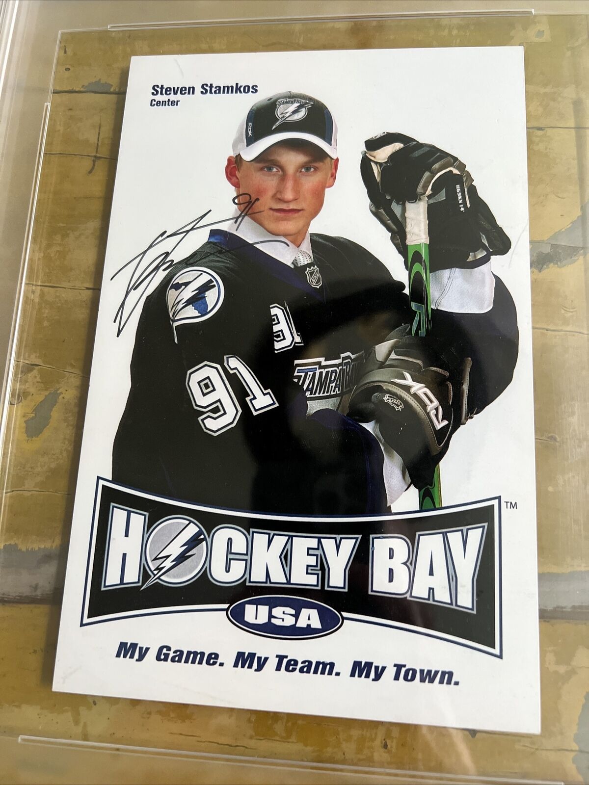 NHL Steven Stamkos Rare Autographed Signed Rookie Team Issued  Card PSA Slab