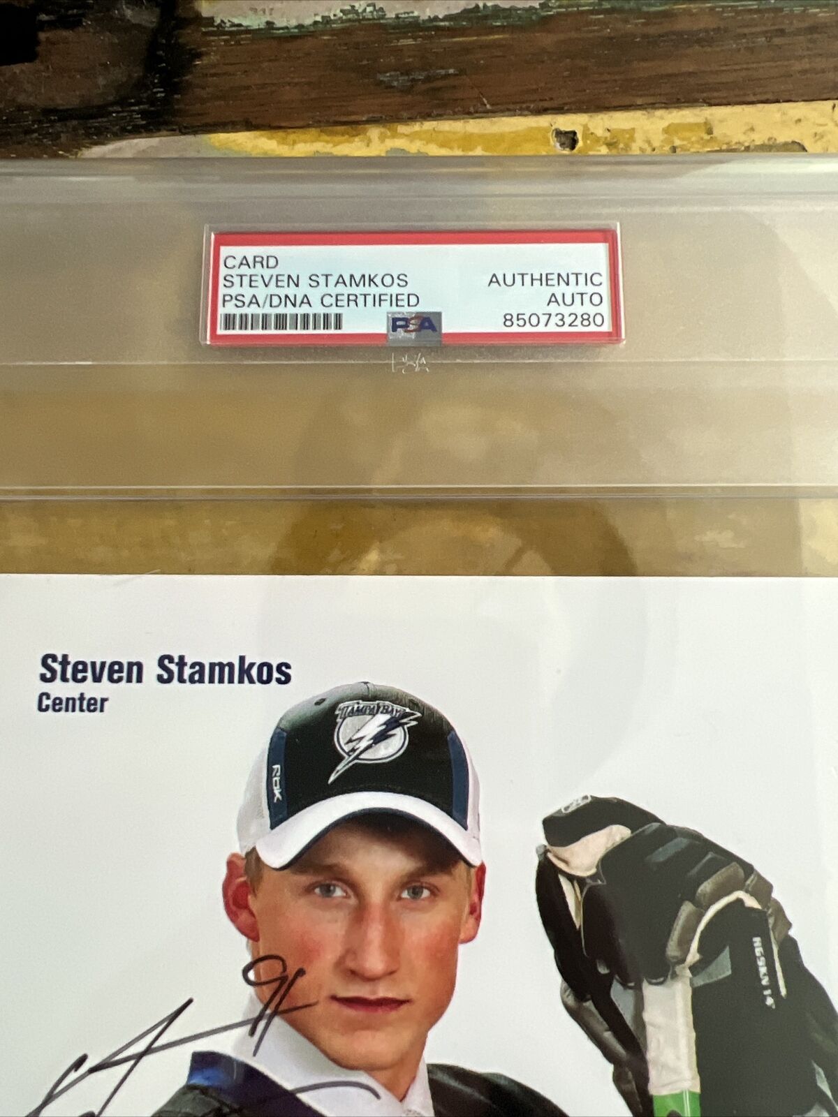 NHL Steven Stamkos Rare Autographed Signed Rookie Team Issued  Card PSA Slab