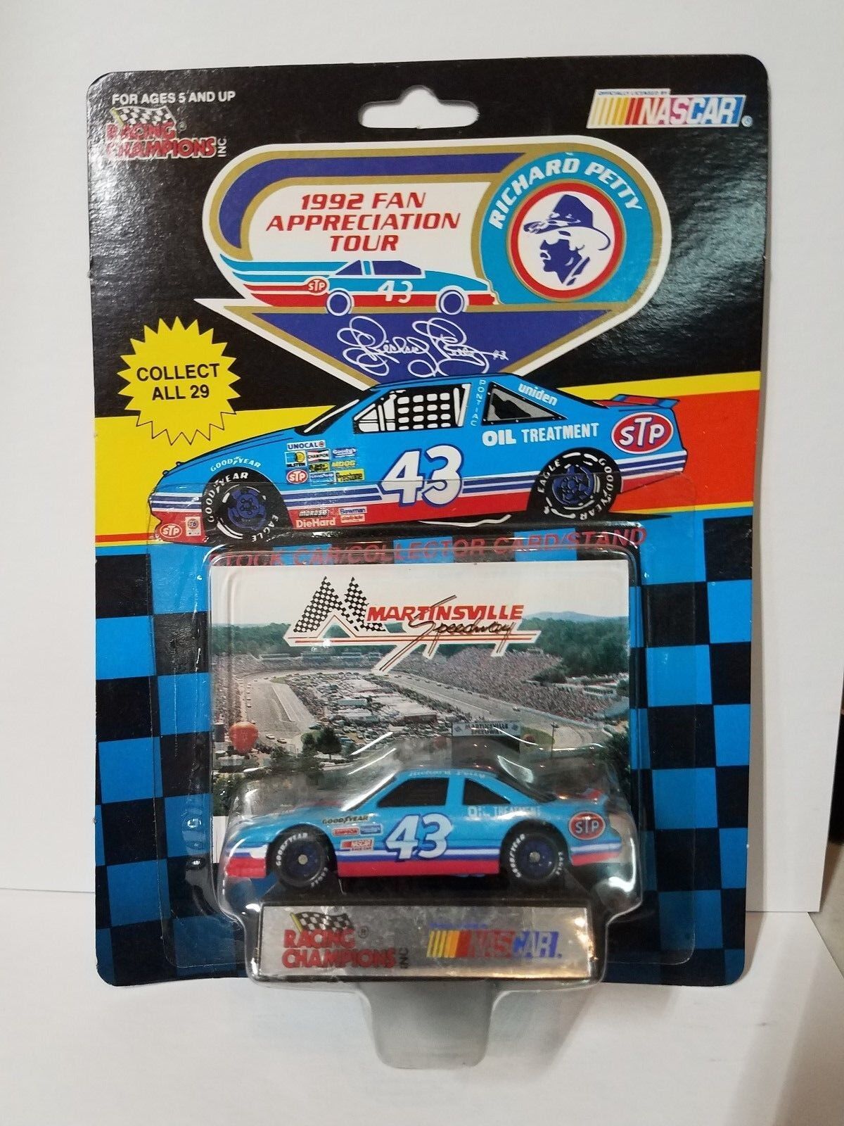 Richard Petty #43 1992 Fan Tour Die Cast CAR Martinsville Speedway NEW