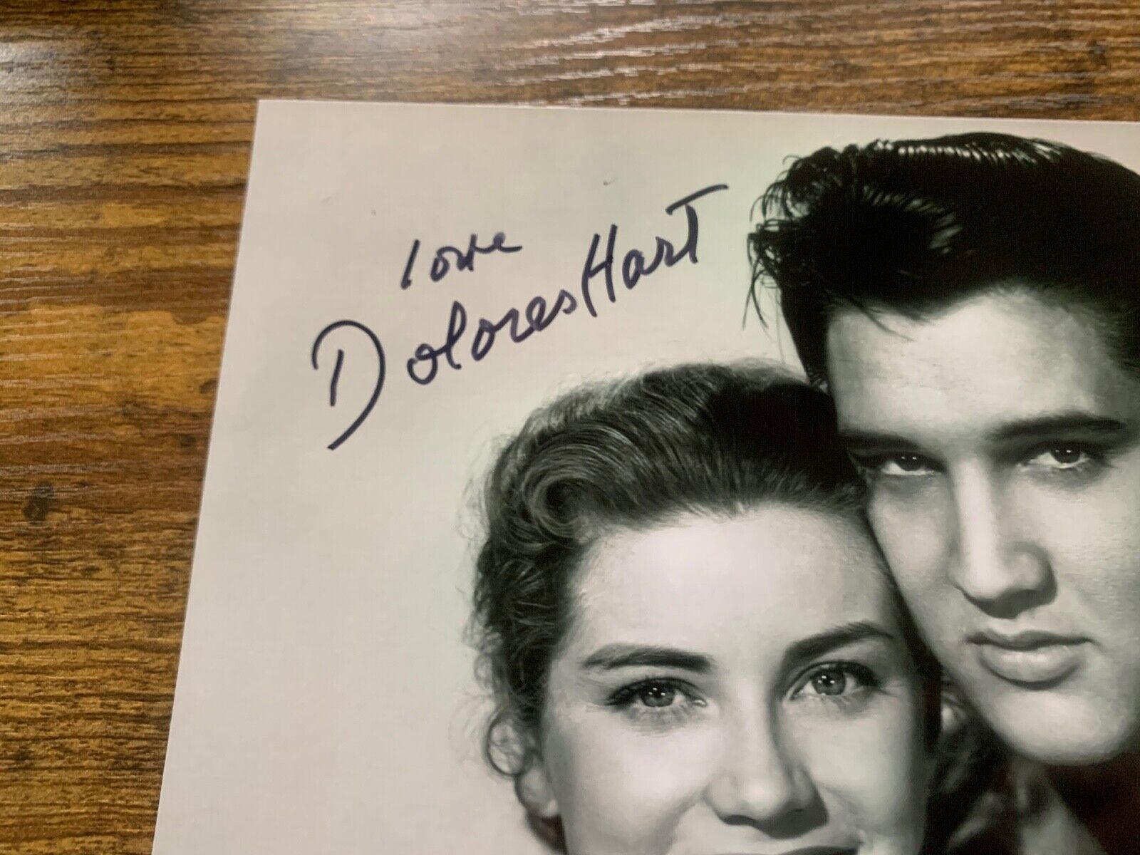 Dolores Hart Autographed 8x10 Photo with Elvis Presley JSA COA #II77659