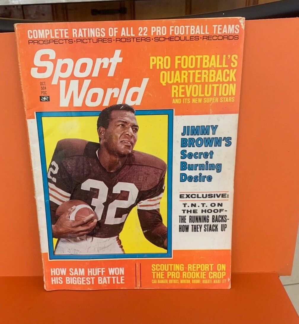 1965 Sport World Magazine with Jim Brown on cover October Magazine Series