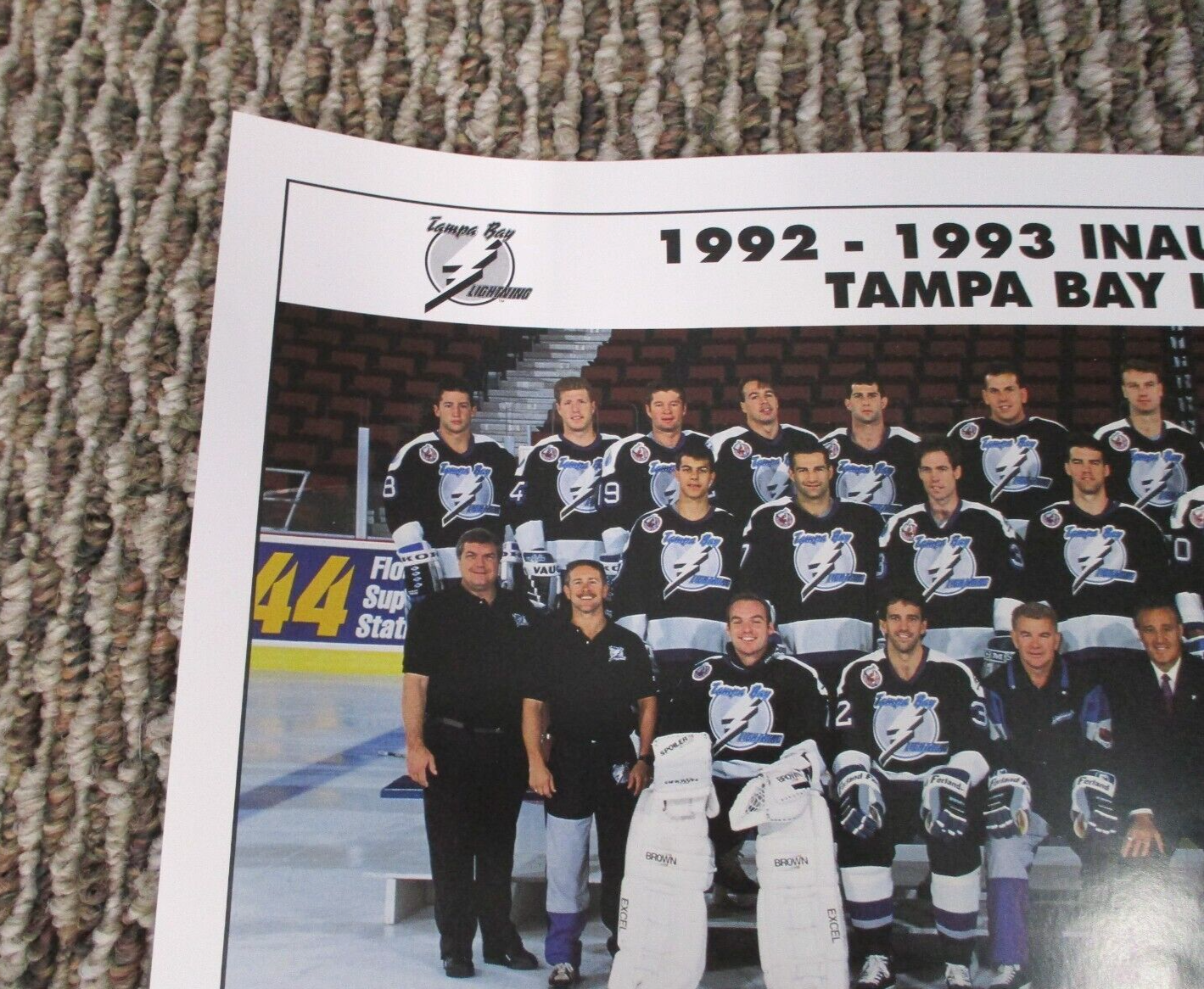 NHL Tampa Bay Lightning 1992-1993 Inaugural Year Team Photo 12x16