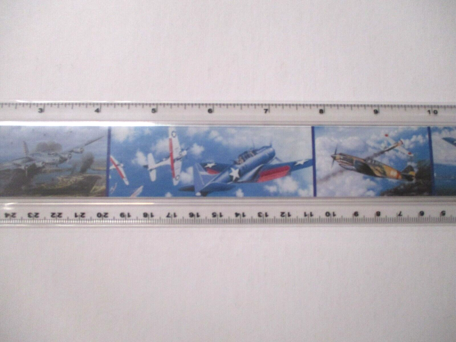 Pearl Harbor Arizona Memorial Airplane 12 Inch Ruler New in Package