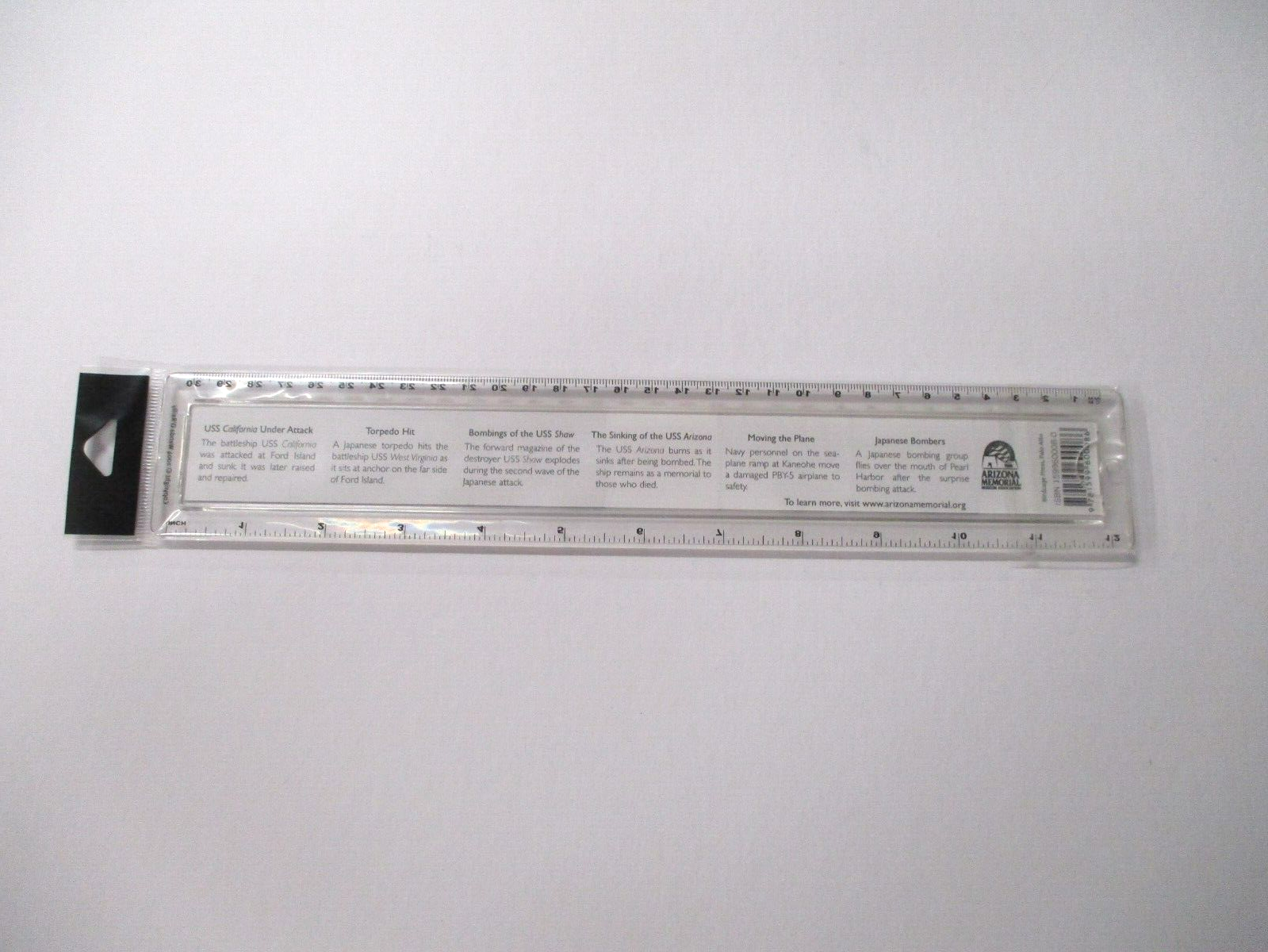 Pearl Harbor Arizona 1941 Commemorative 12 Inch Ruler New in Package