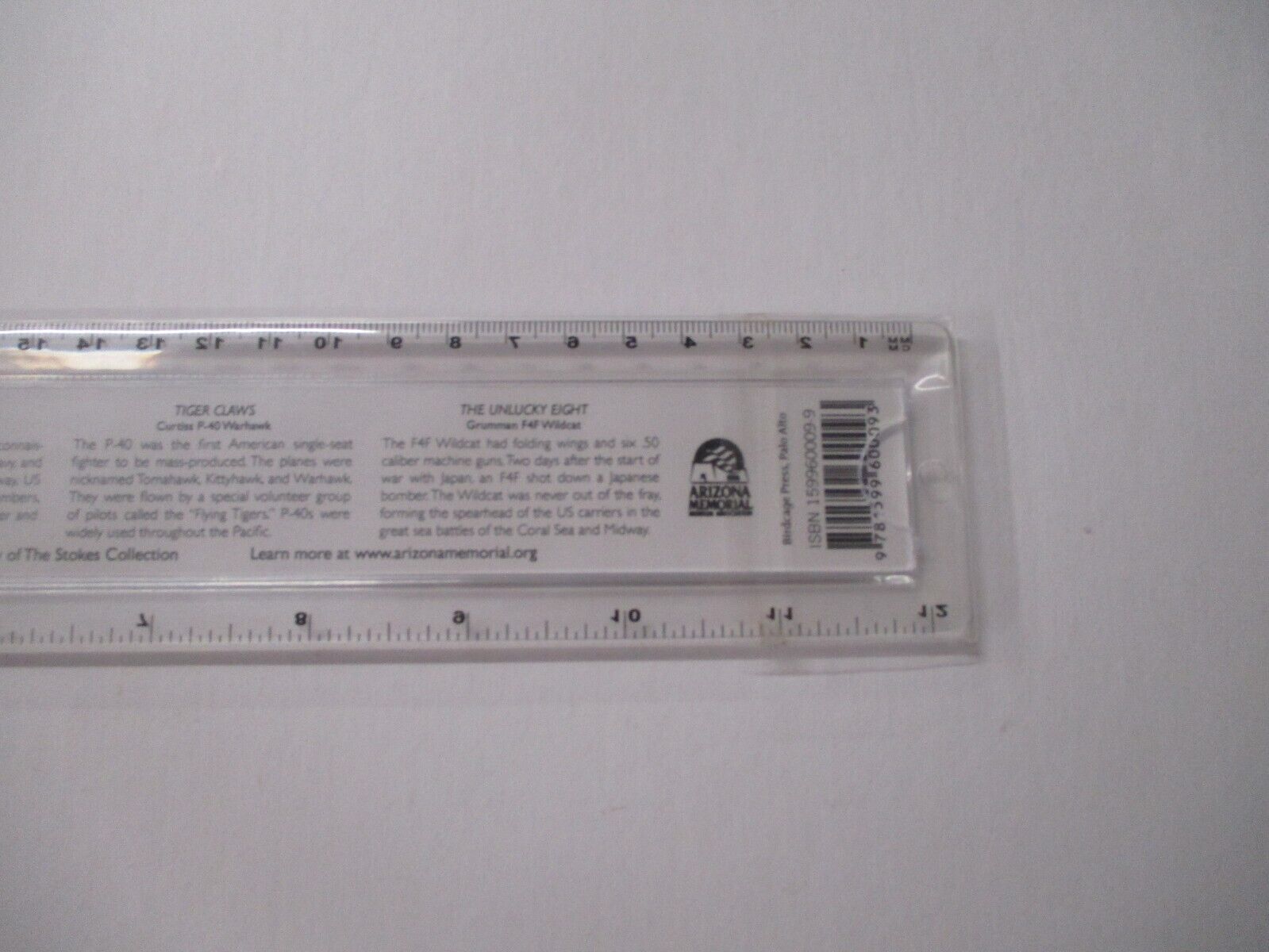 Pearl Harbor Arizona Memorial Airplane 12 Inch Ruler New in Package