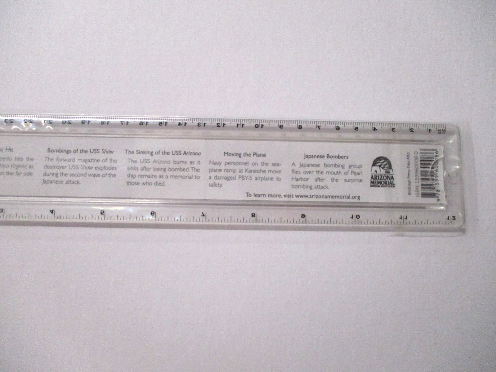 Pearl Harbor Arizona 1941 Commemorative 12 Inch Ruler New in Package